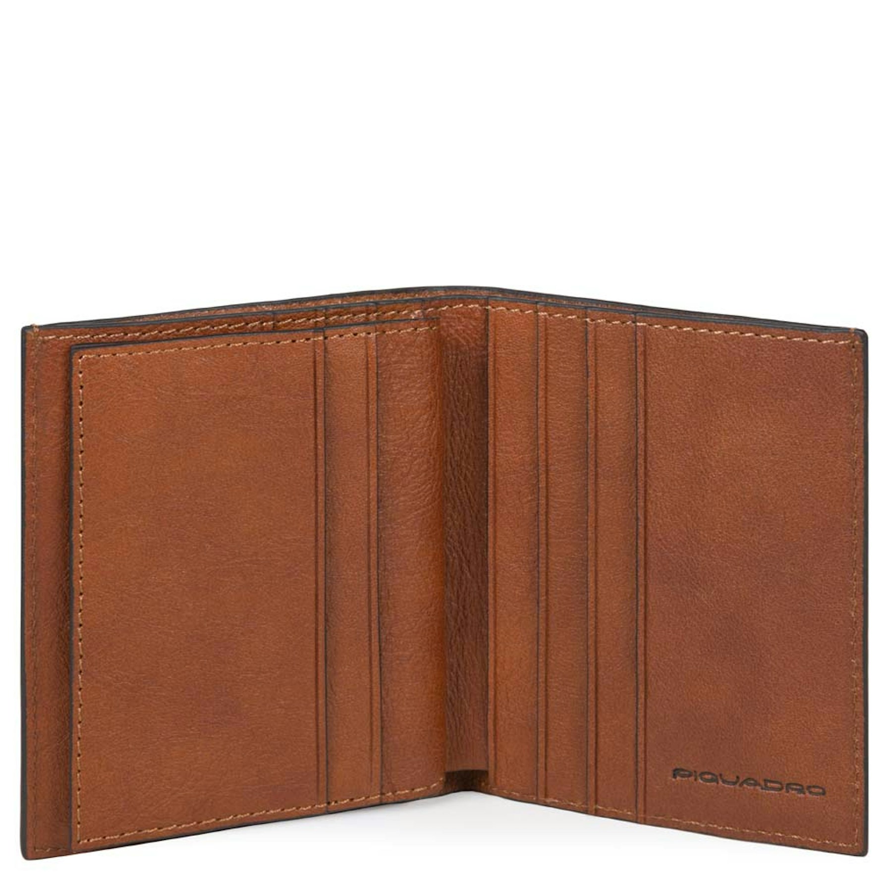 - 100% leather, - 6 cardholder slots, - 1 central compartment, - Size: L10 x H7 cm. PIQUADRO Brown