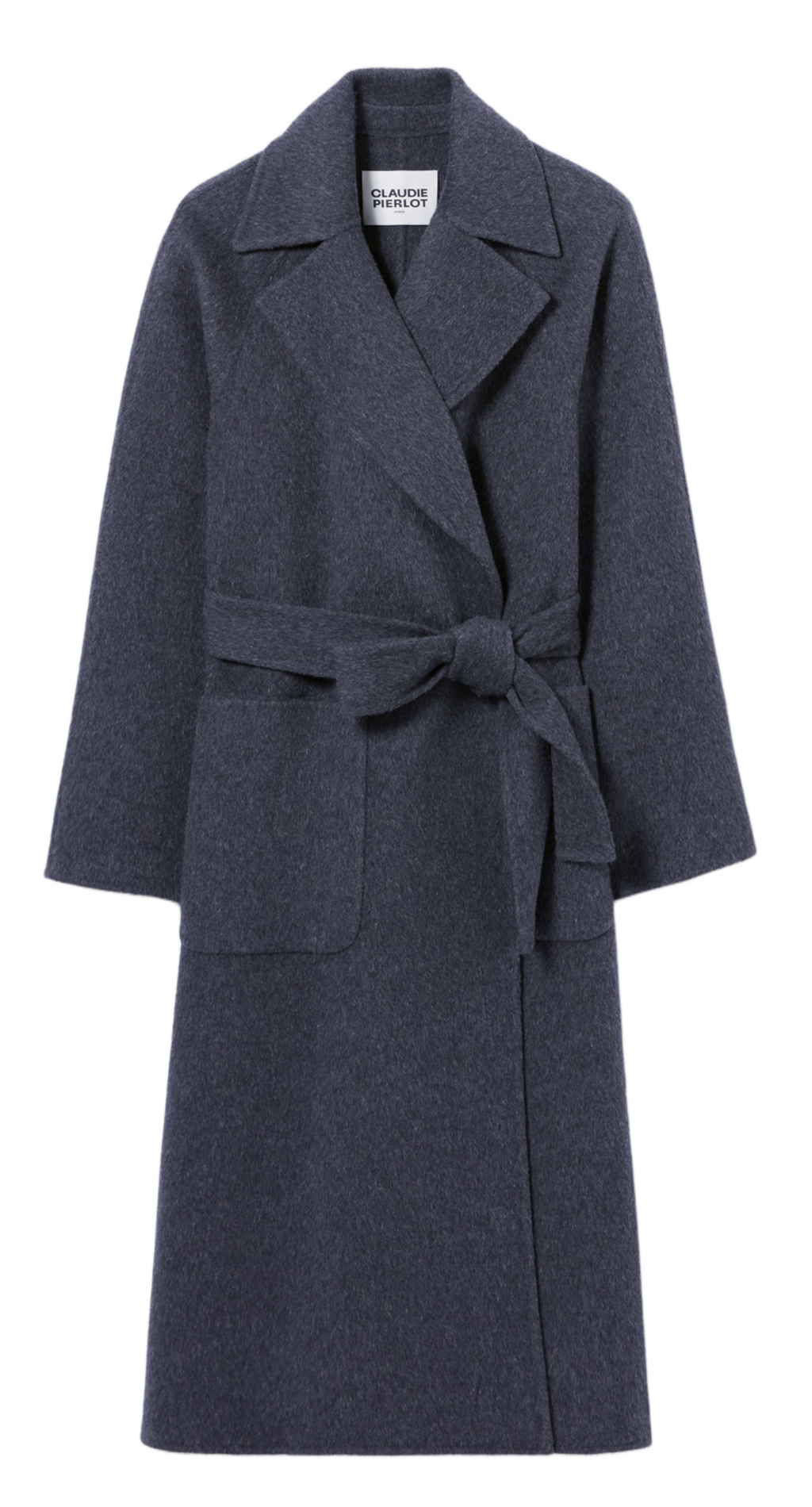 Manteau col tailleur en laine mélangée CLAUDIE PIERLOT Gris