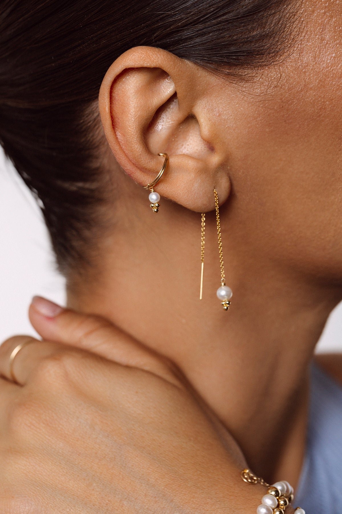 Faux piercing Gaia pearl YAY Golden