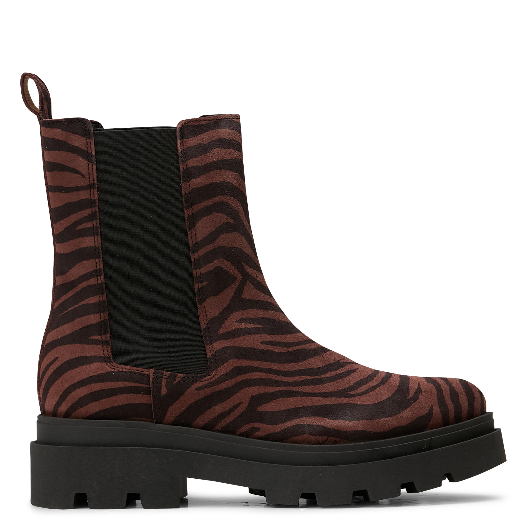 Bottines en cuir velours imprimé I CODE Noir