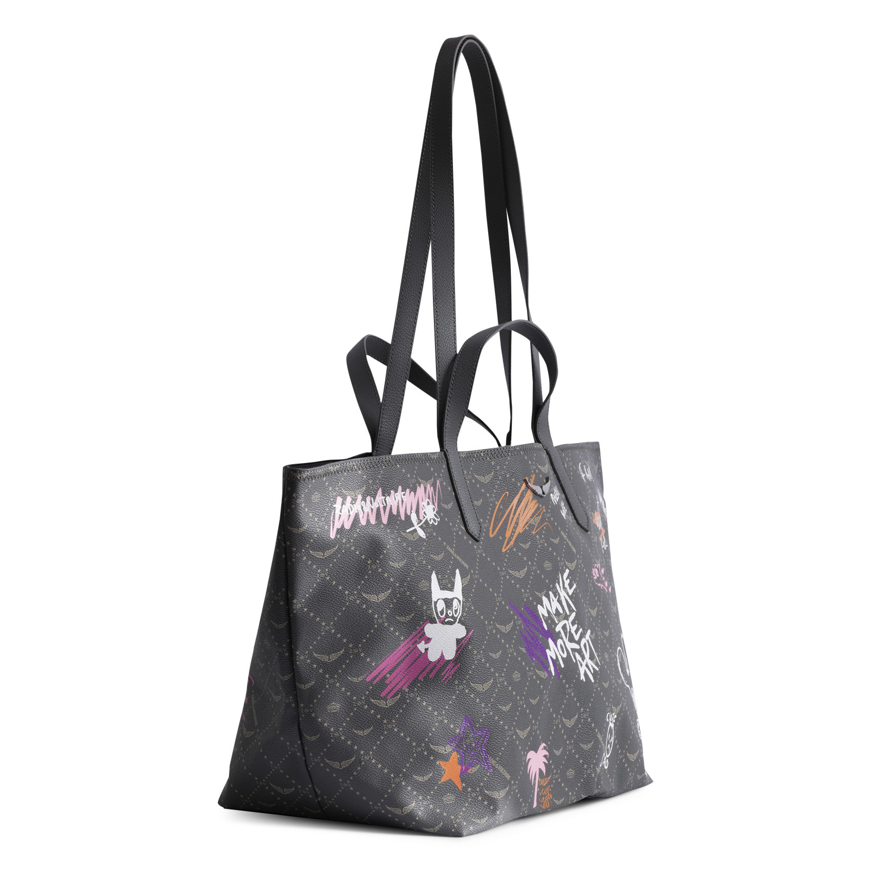 Printed tote bag ZADIG&VOLTAIRE Grey