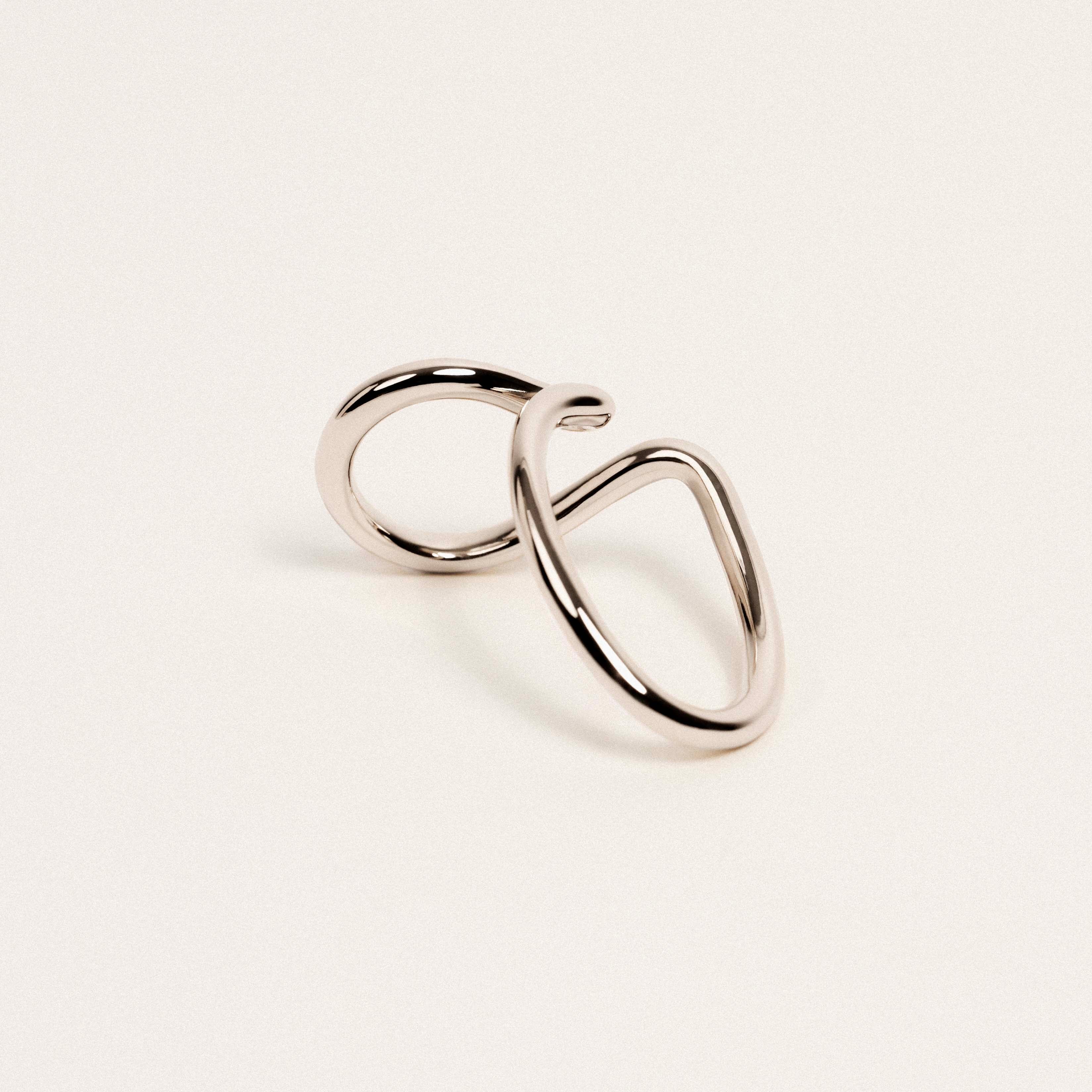 Earcuff gauche, argent recyclé 2,5 mm MAYRENA Argent