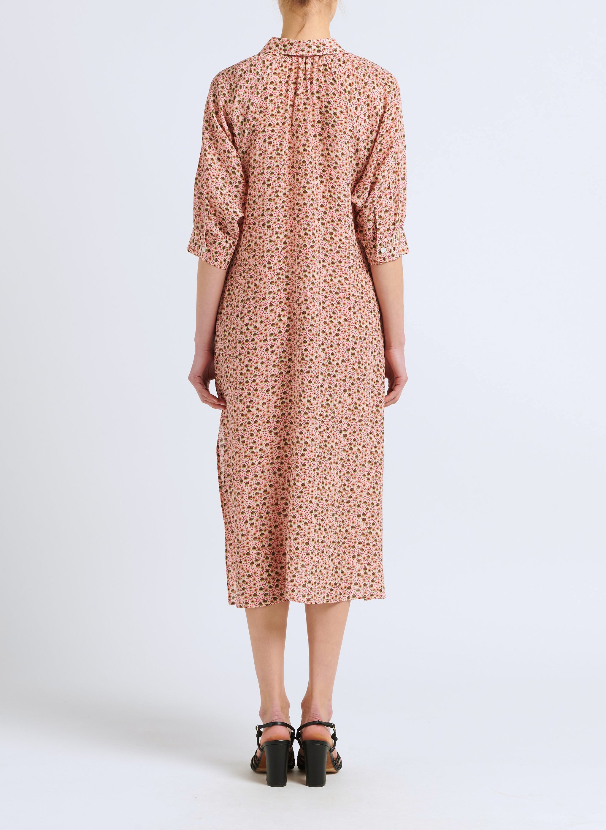 Robe chemise à col classique PAUL AND JOE Rose