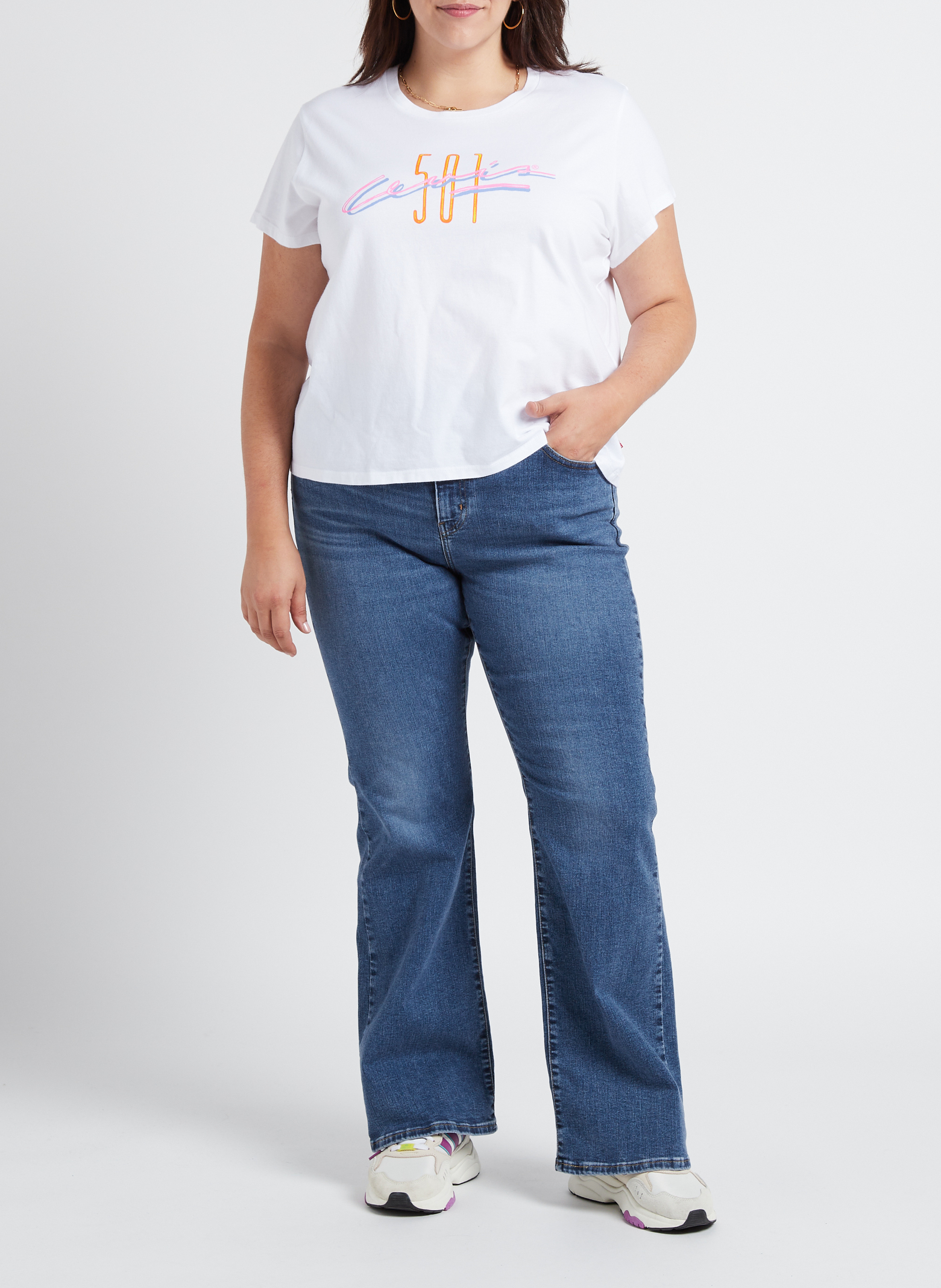 Flared jeans met verwassen look | katoenblend LEVI'S Jeans verschoten