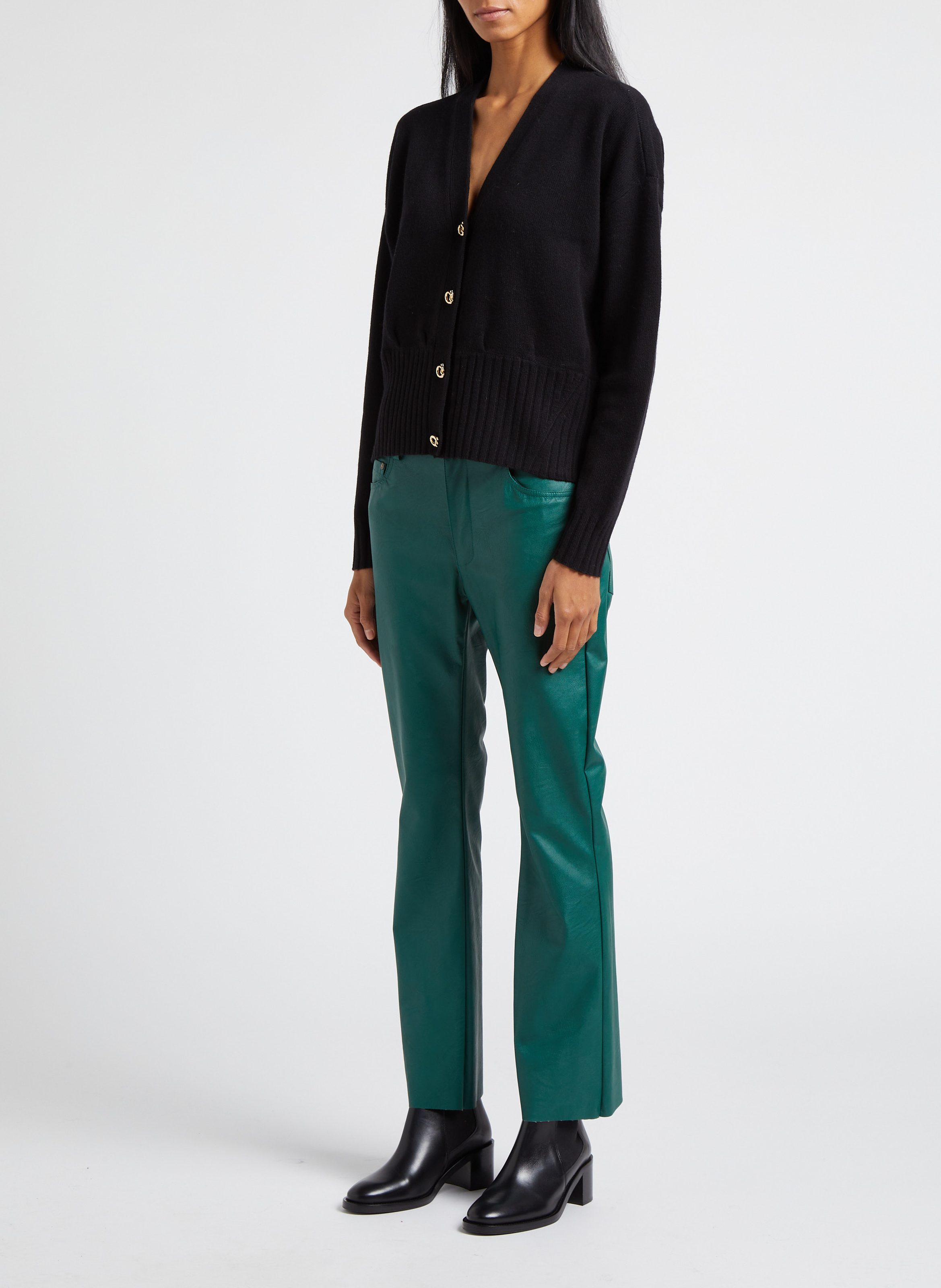 Pantalon flare taille normale PLEASE Vert