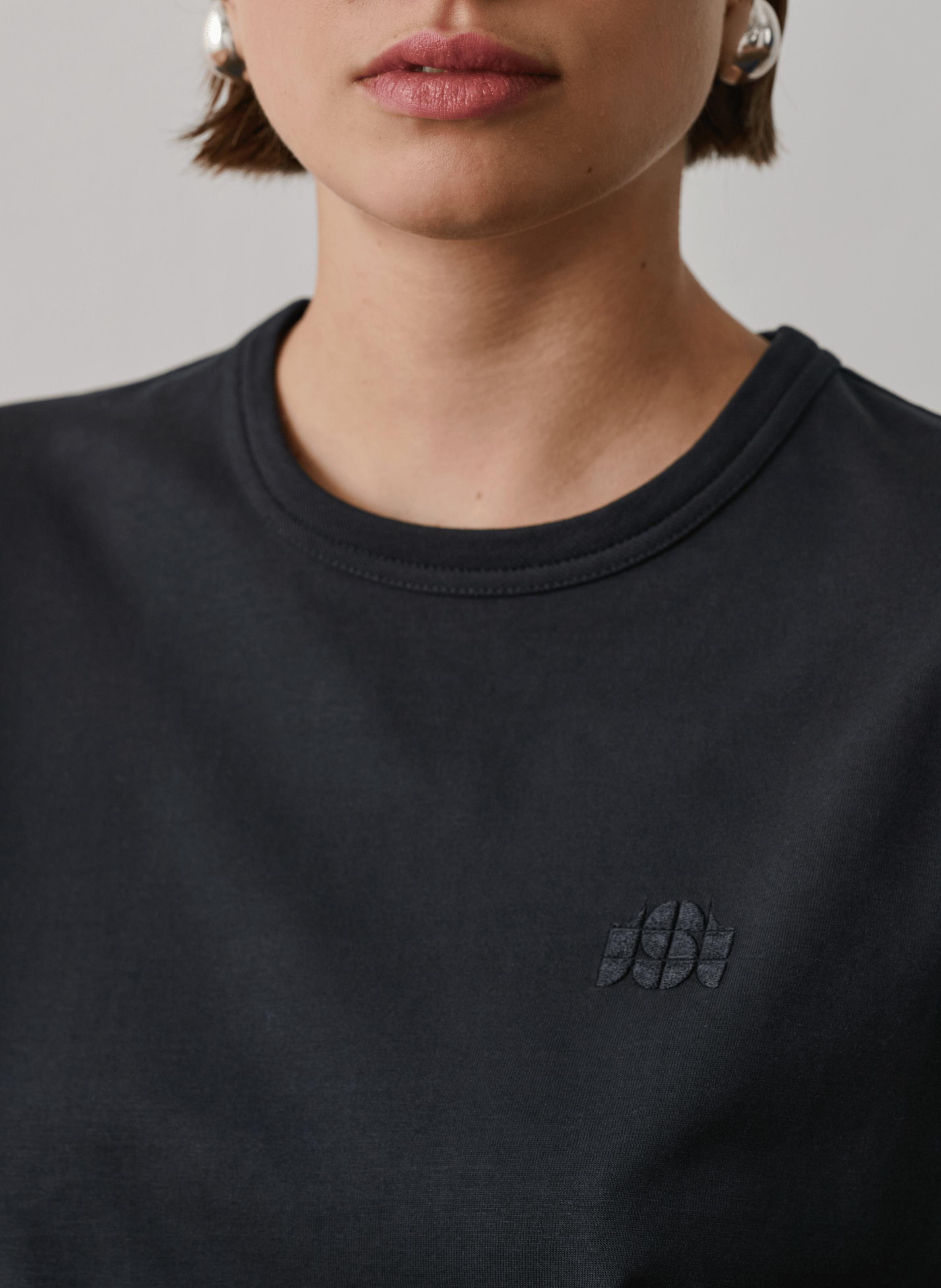 Round-neck organic cotton T-shirt SOEUR Blue