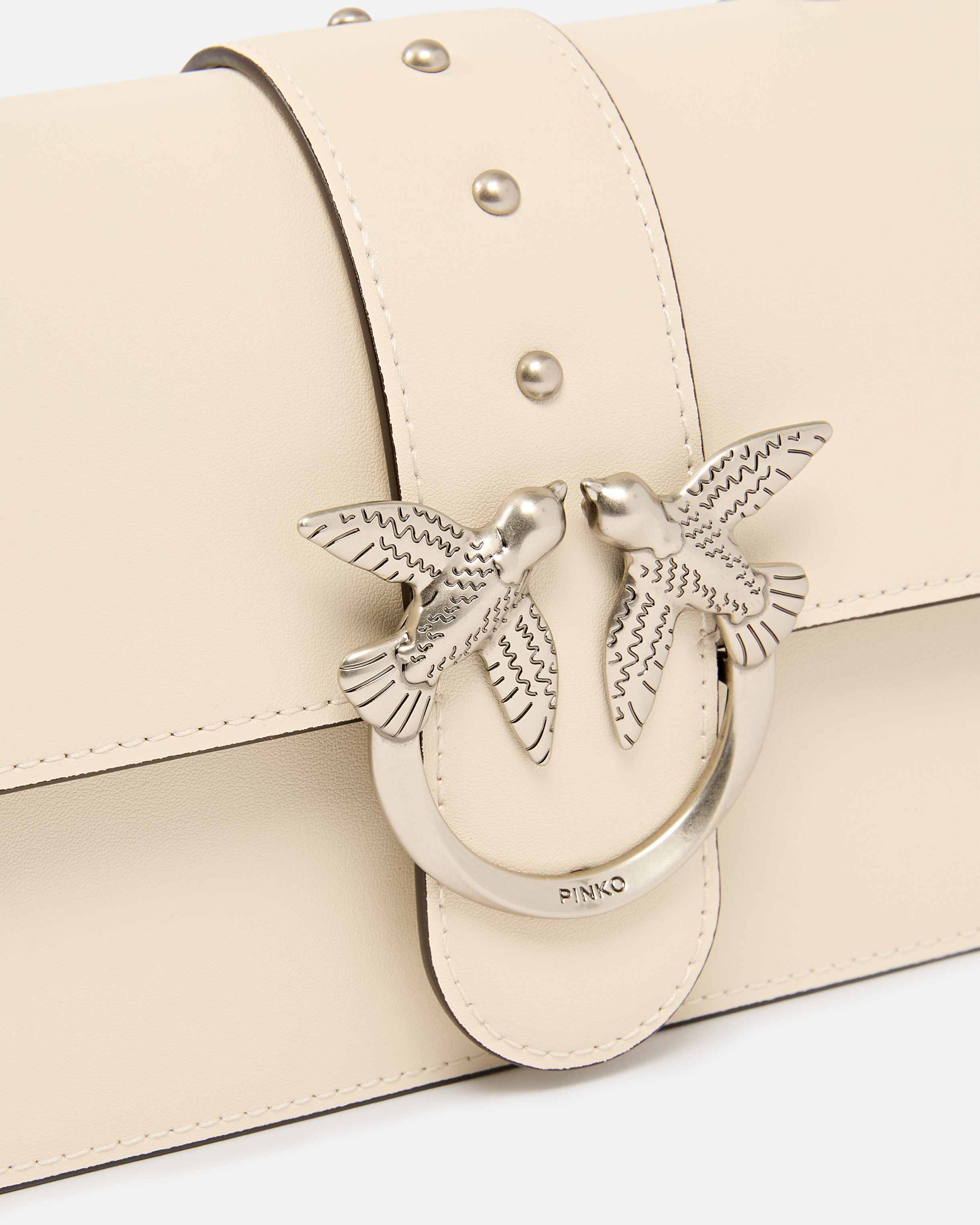 Small Love Bag One leather shoulder bag Silver