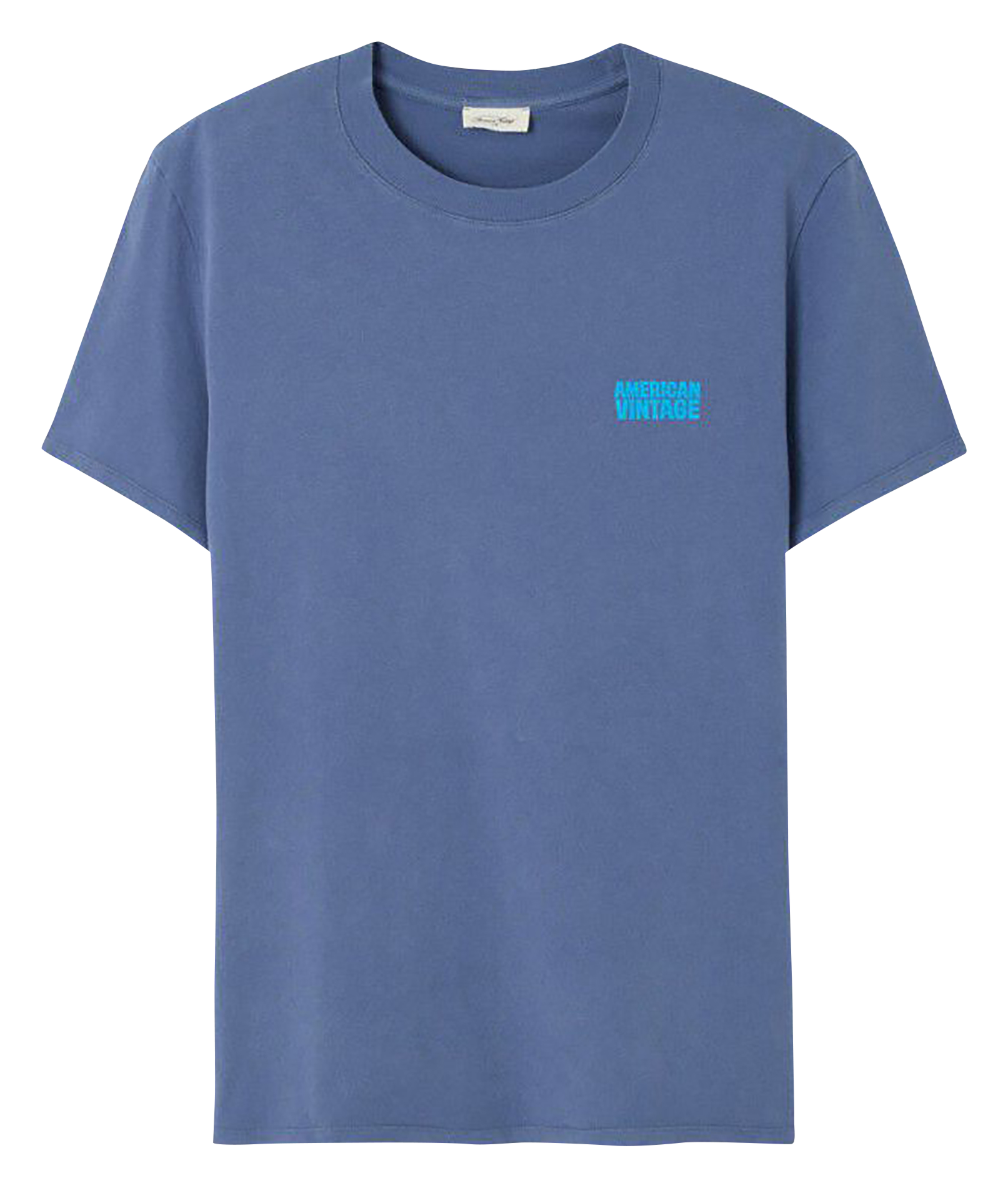 Tee-shirt droit col rond en coton AMERICAN VINTAGE