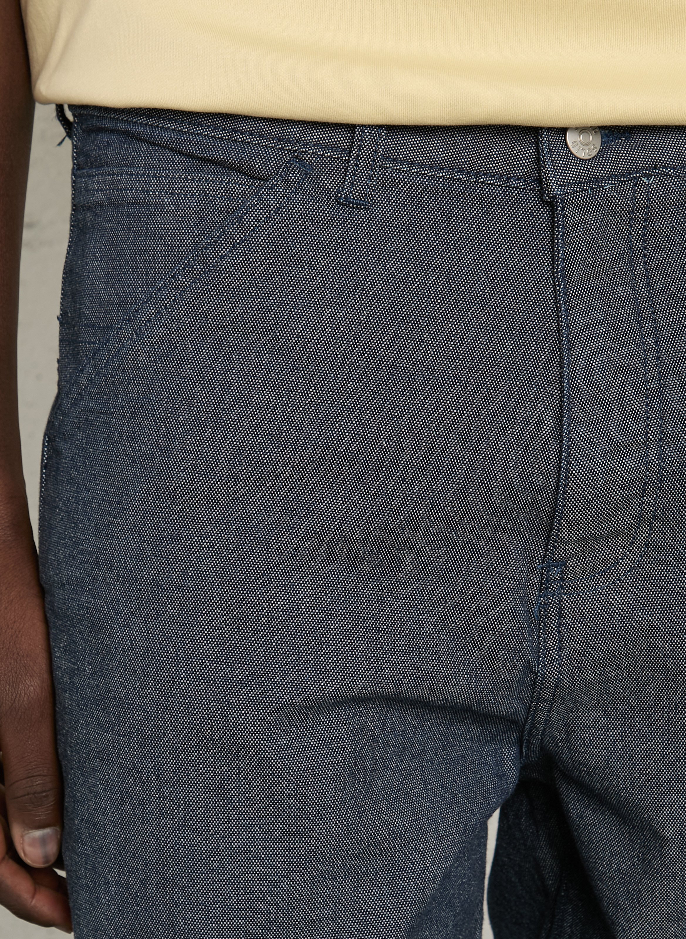 Cotton-blend wide-leg jeans SOLID Blue