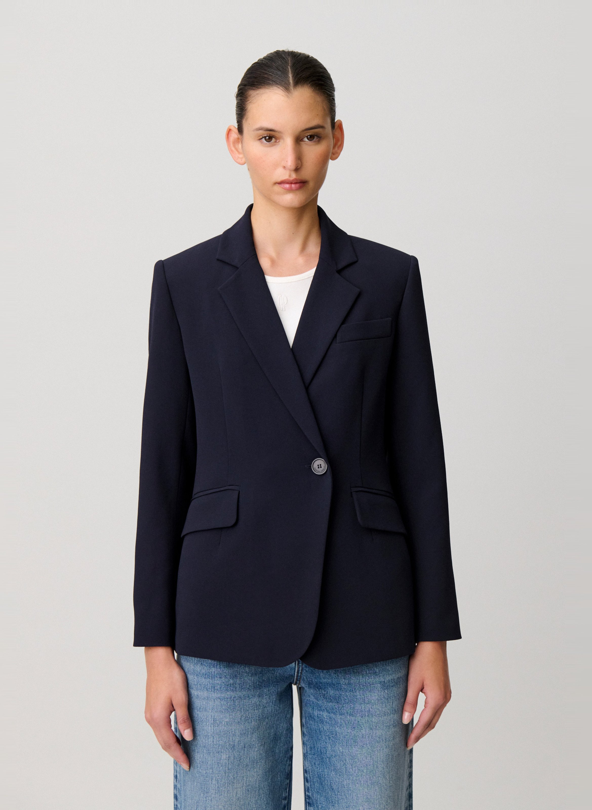 Veste tailleur droite CLAUDIE PIERLOT Bleu