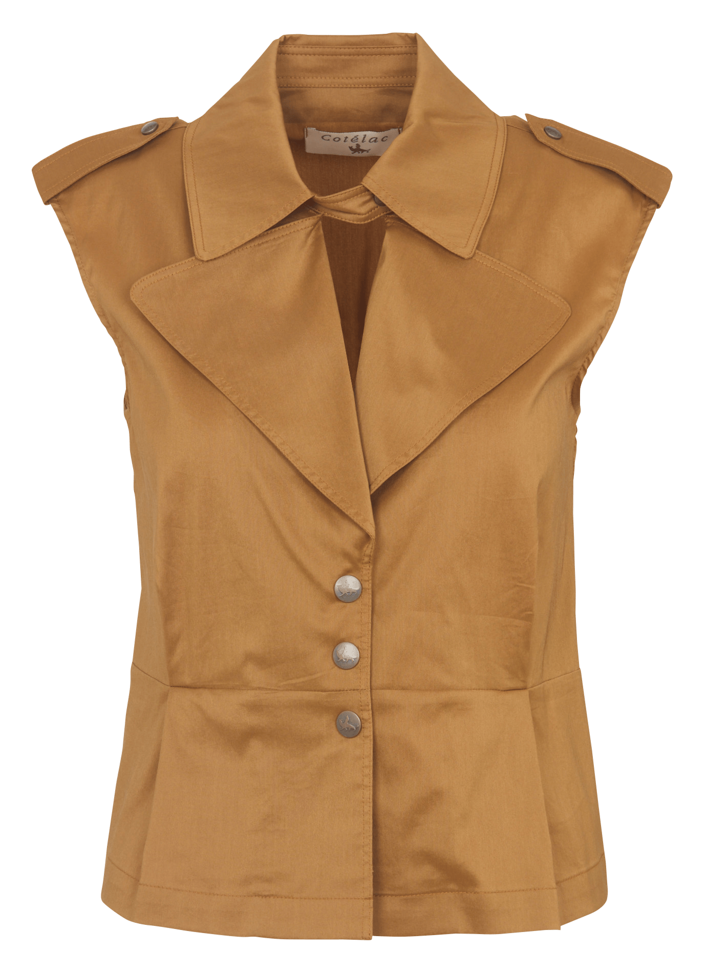 Cotton and wool shirt with tailored collar COTELAC Brown