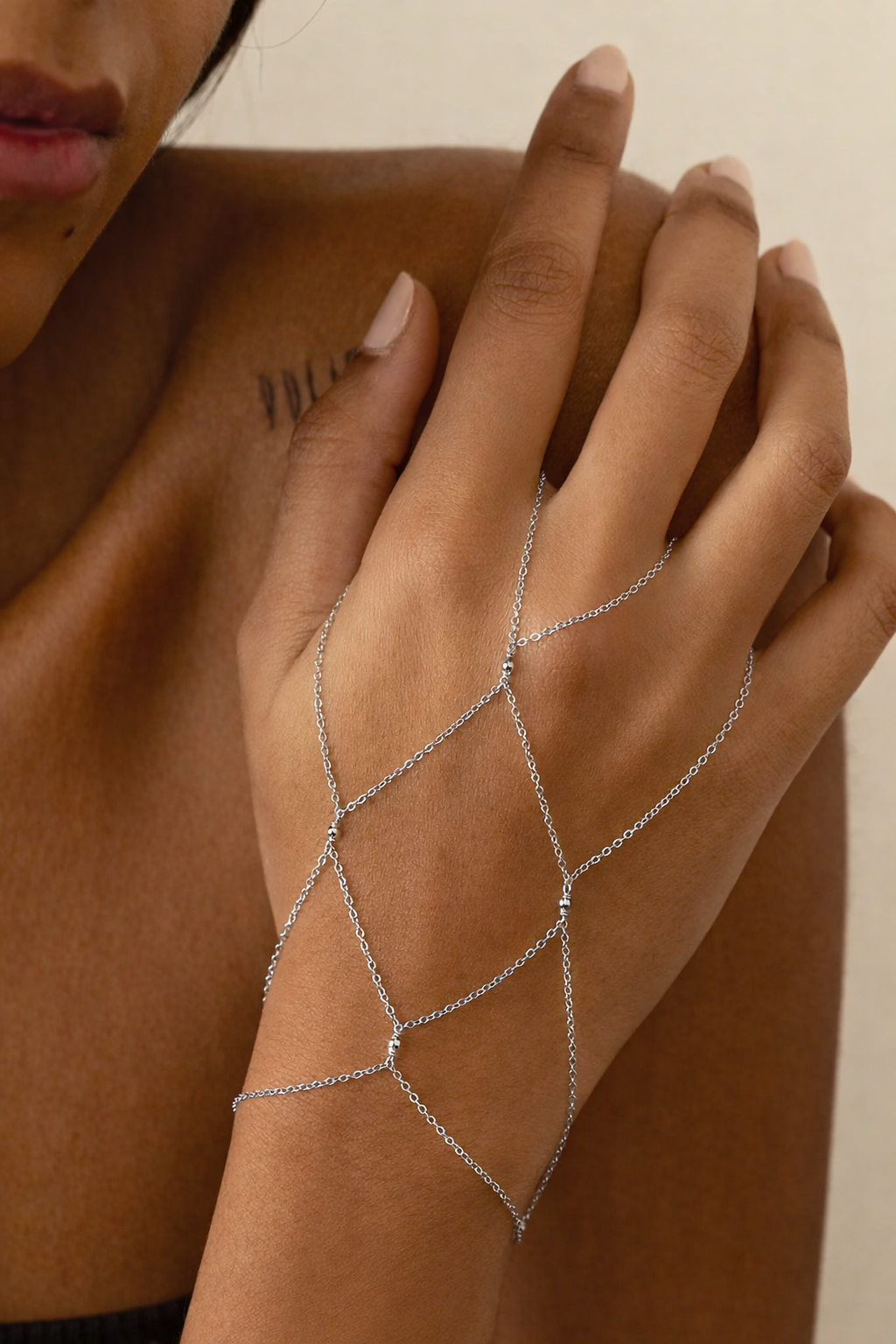 Silver hand jewel mittens YAY Silver