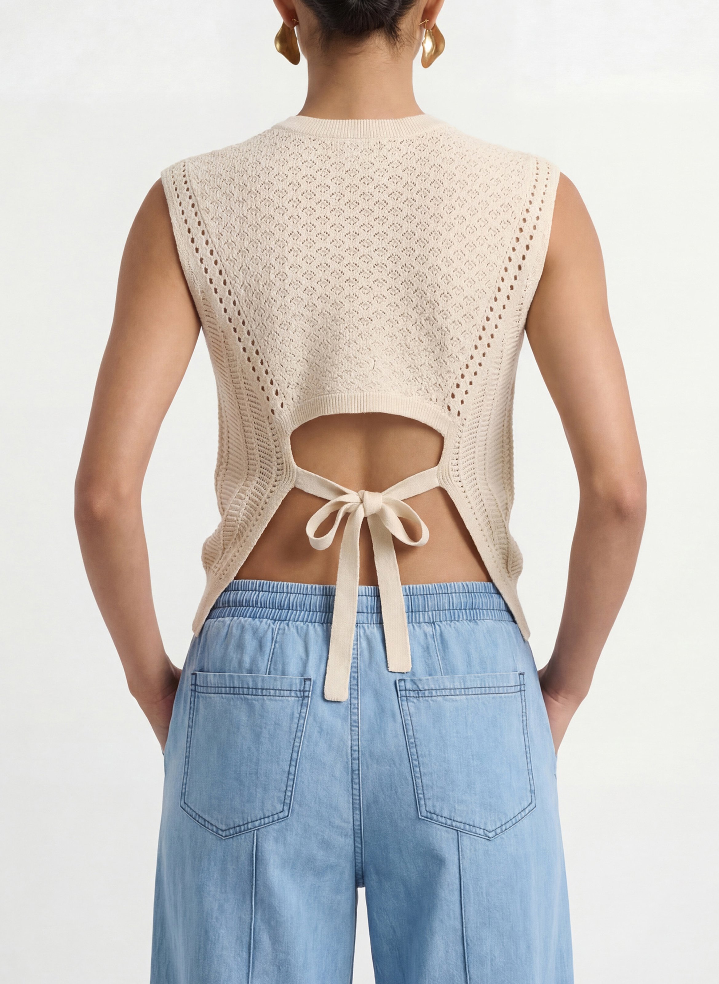 Pull droit col rond KOOKAI Blanc