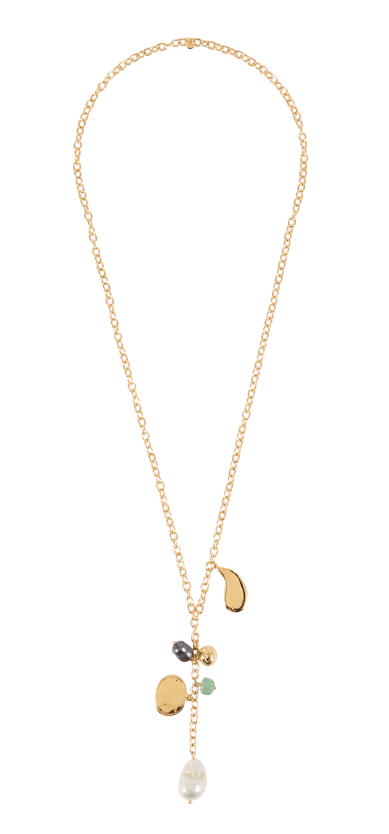 Halssnoer van goudkleurig messing FEEKA Veelkleurig