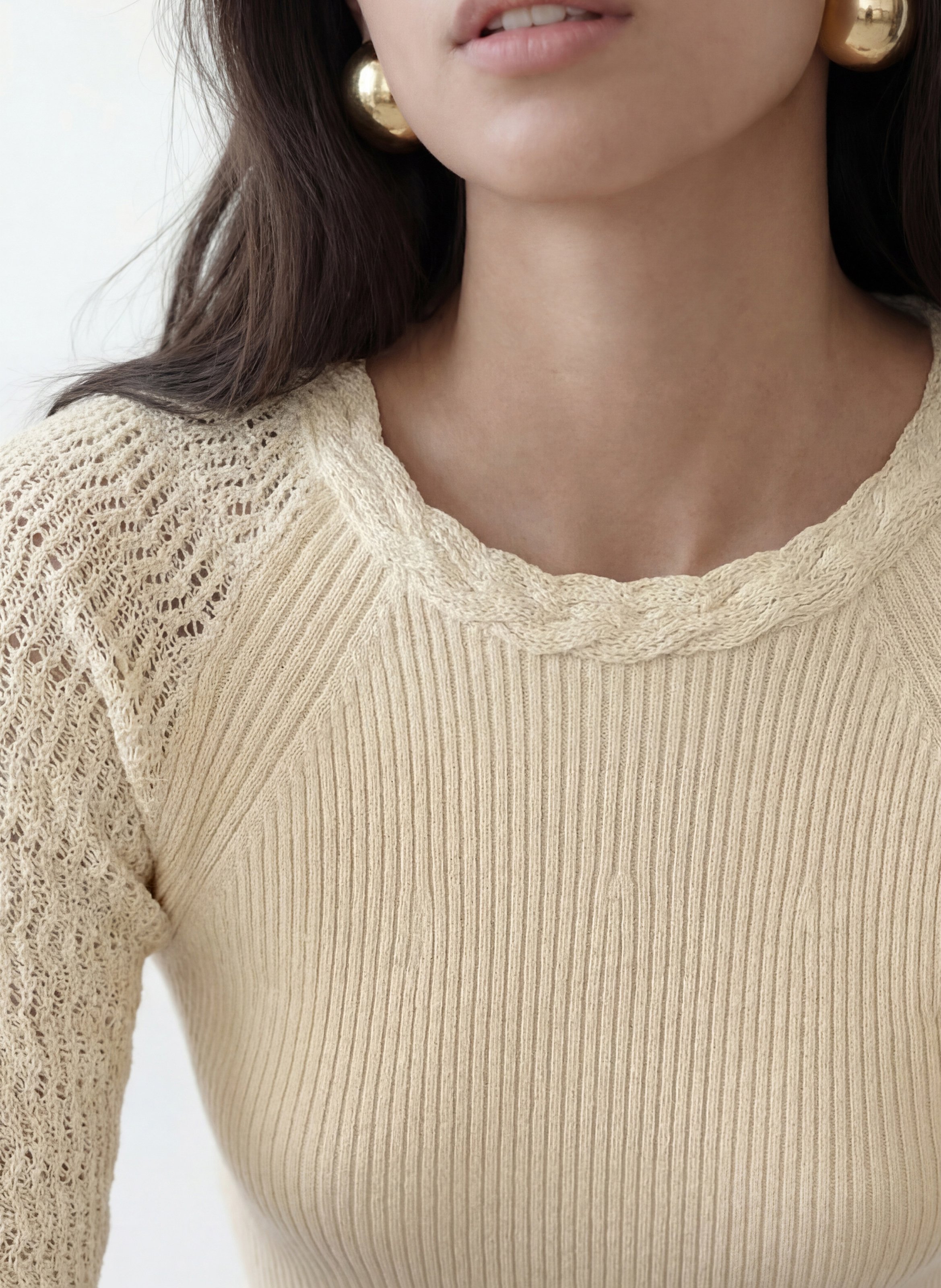 Pull col rond  KOOKAI Blanc