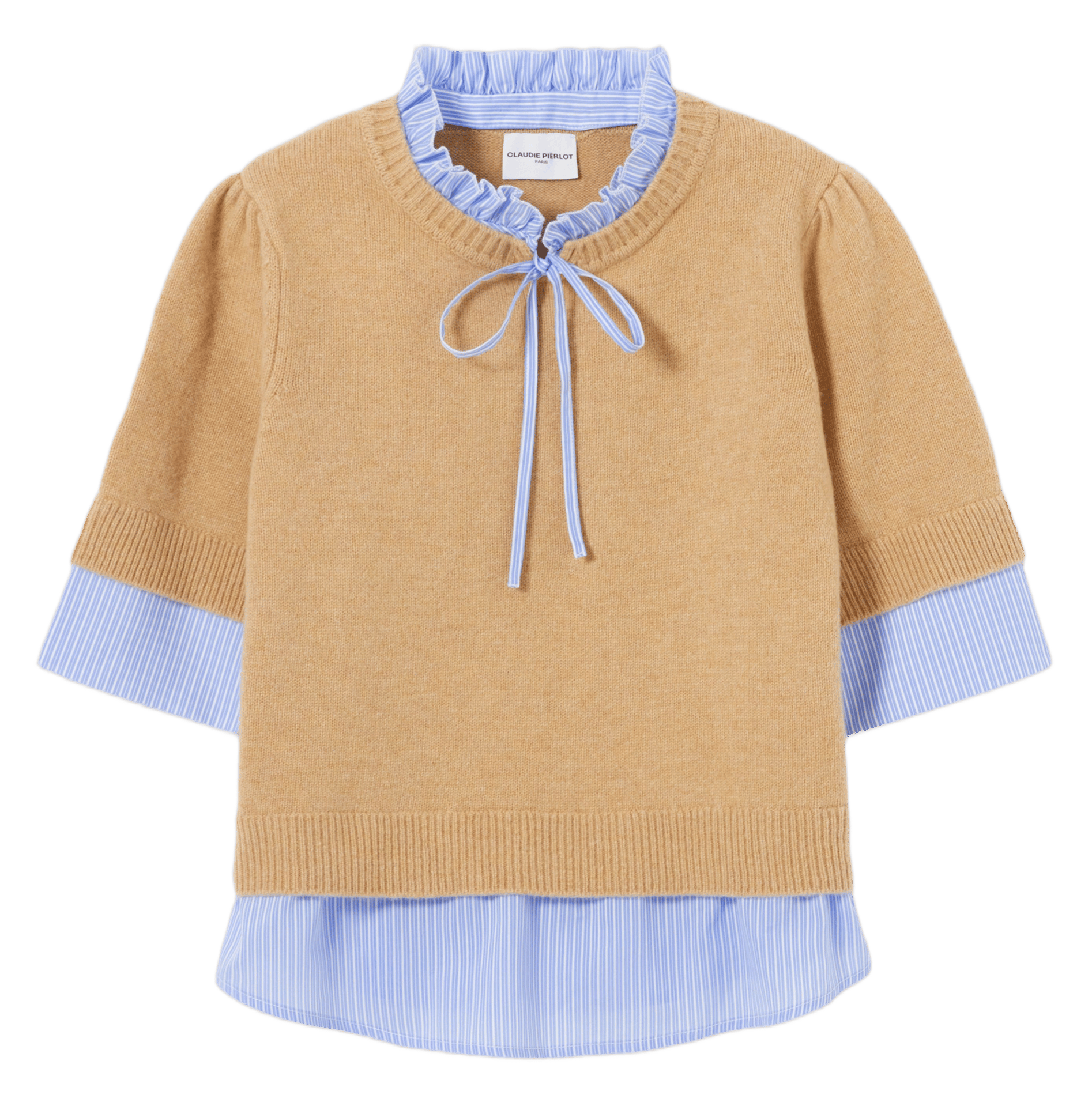 Rechte, wollen trui CLAUDIE PIERLOT Beige