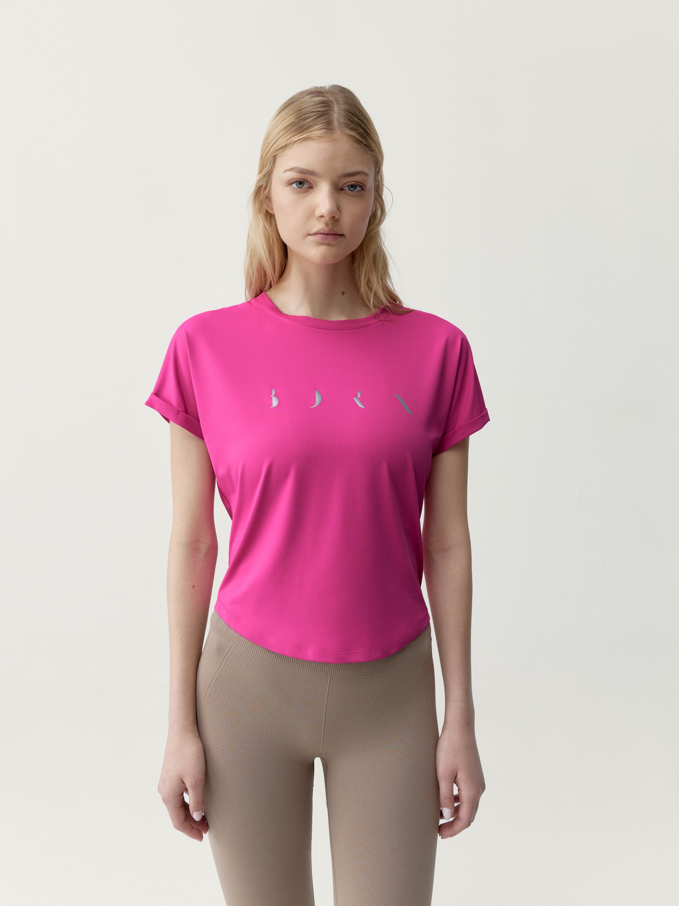 Short-sleeved azami t-shirt BORN Pink
