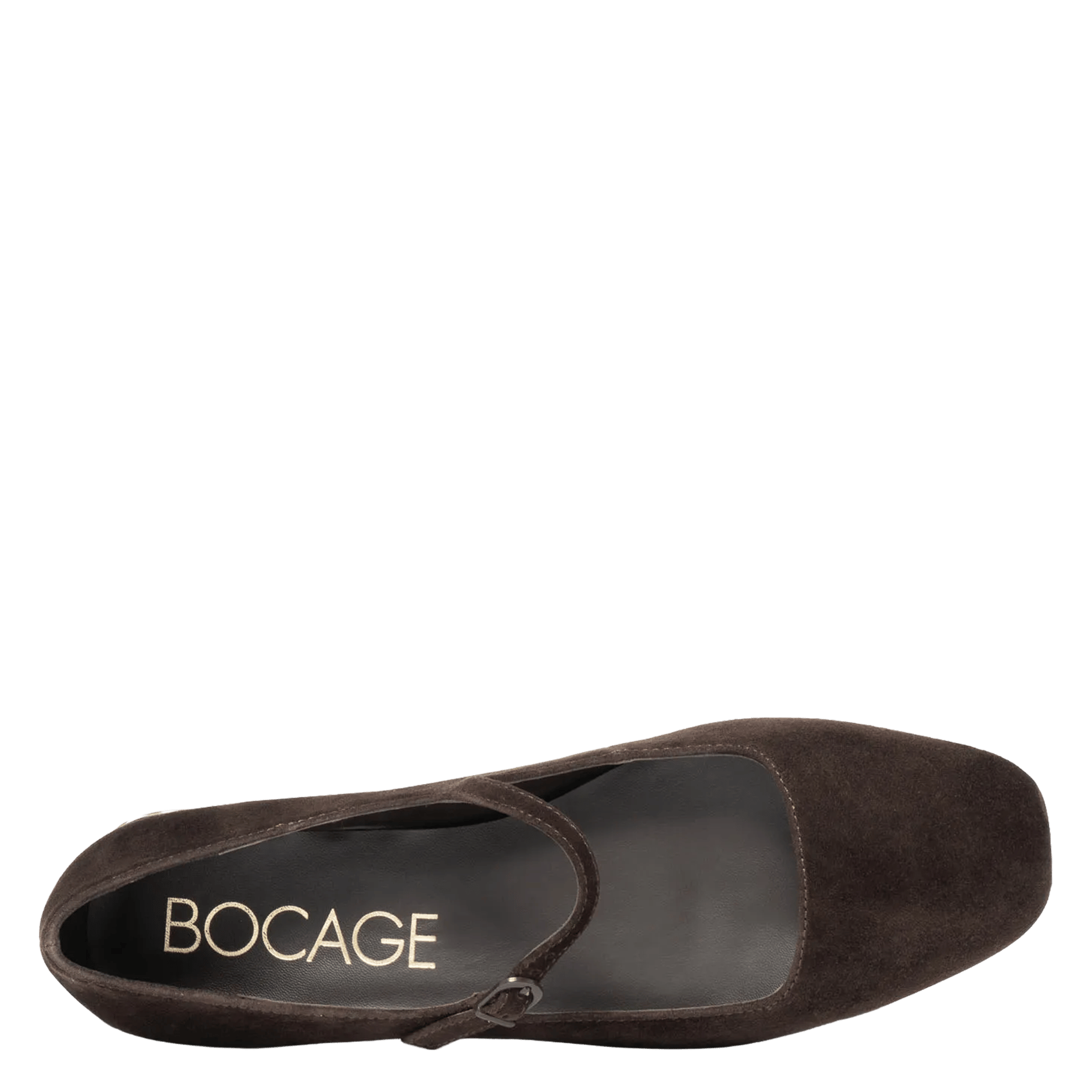Ballerinas mit Riemchen aus Wildleder BOCAGE Braun
