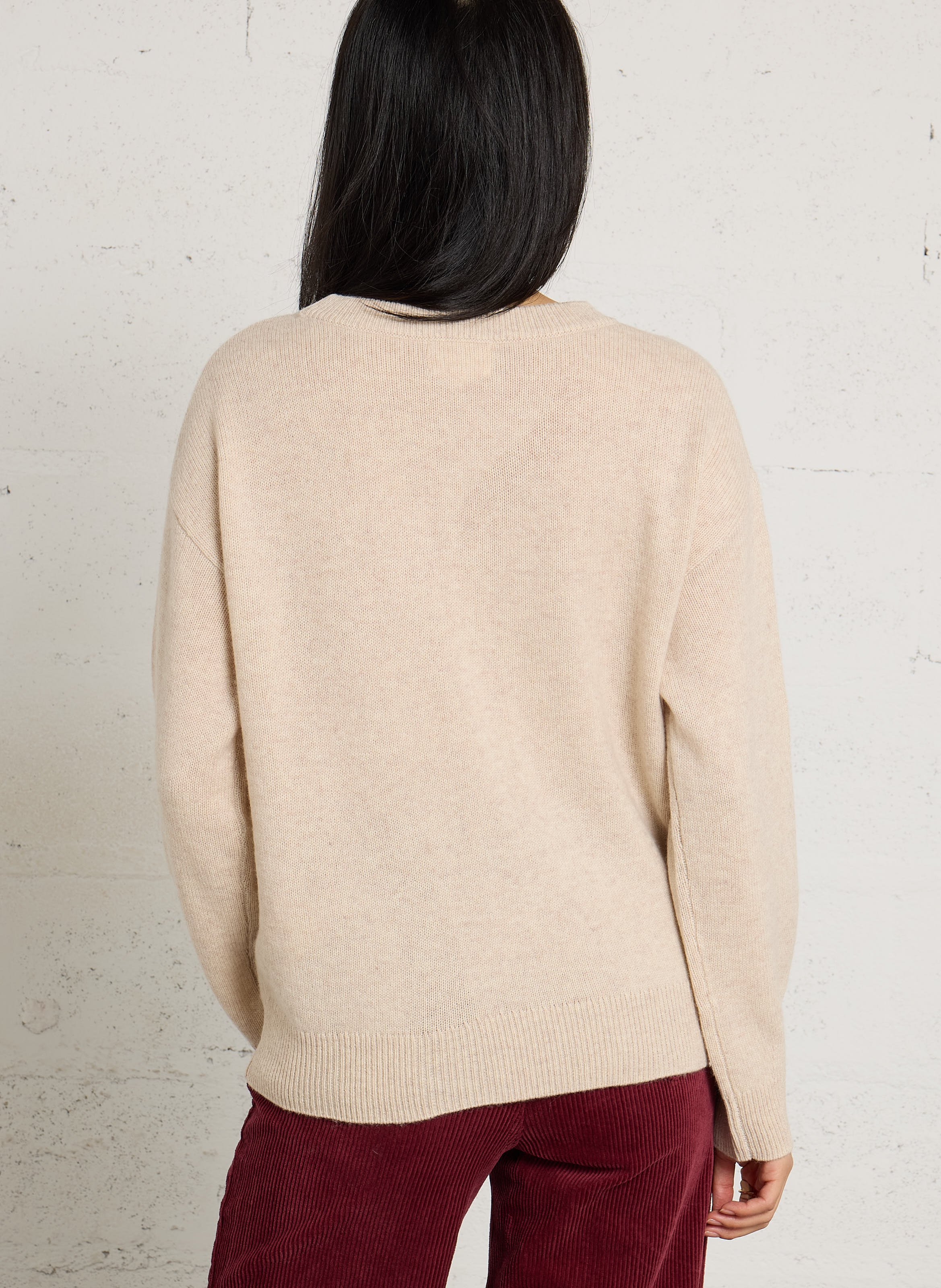 Oversized wollen trui MAISON 123 Wit