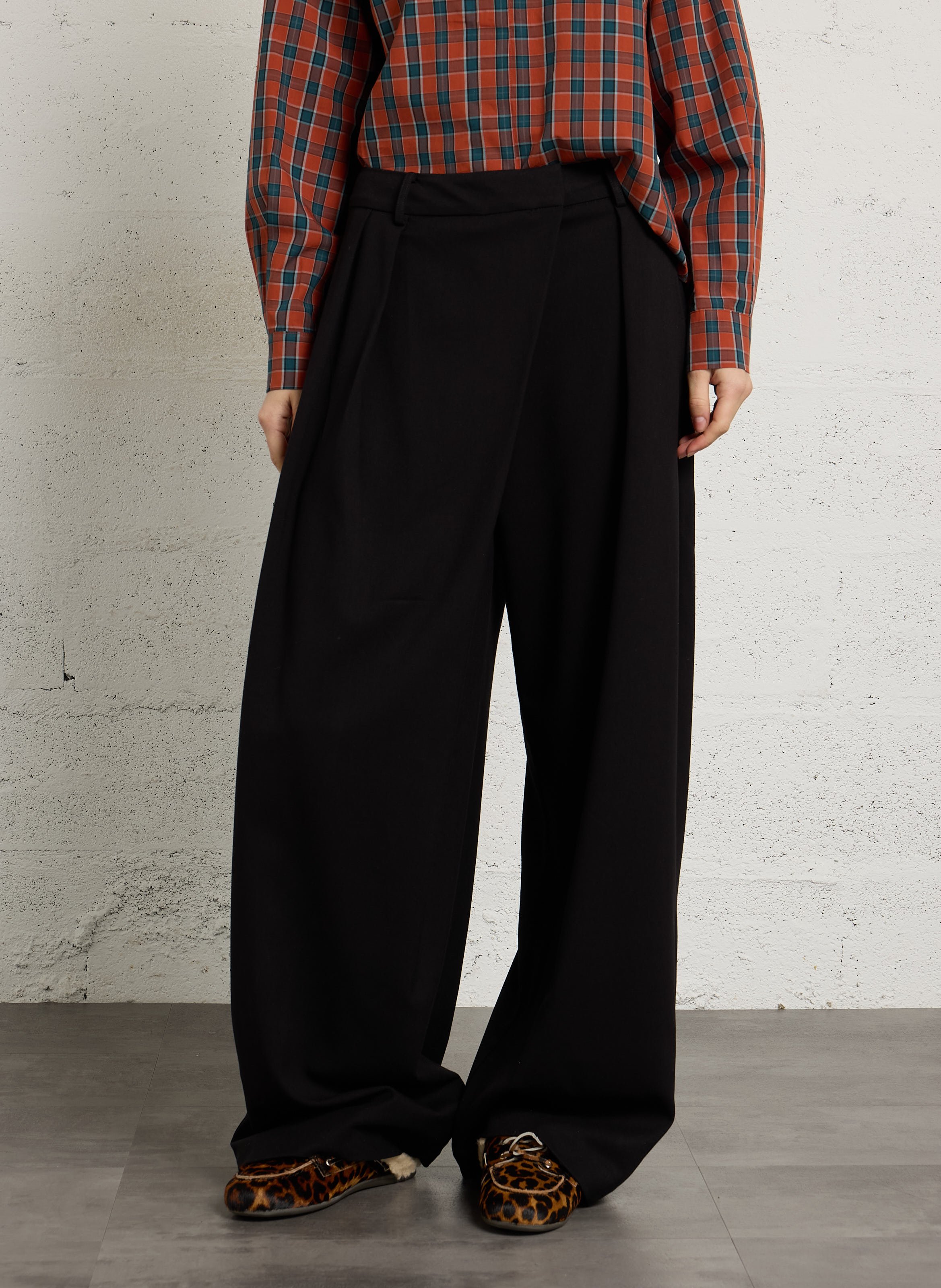 Wide-leg pants SUNCOO Black