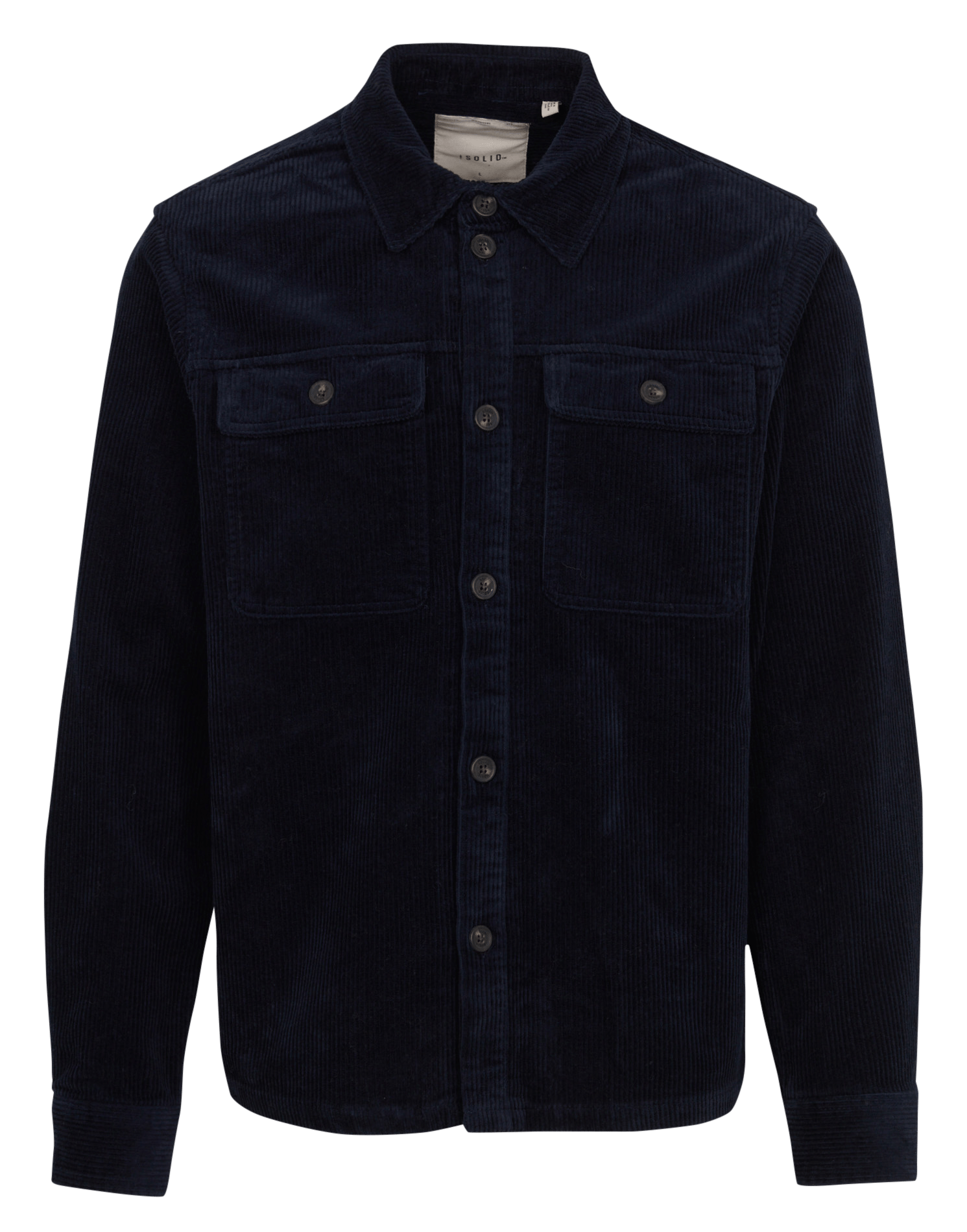 Surchemise droite col classique en coton SOLID