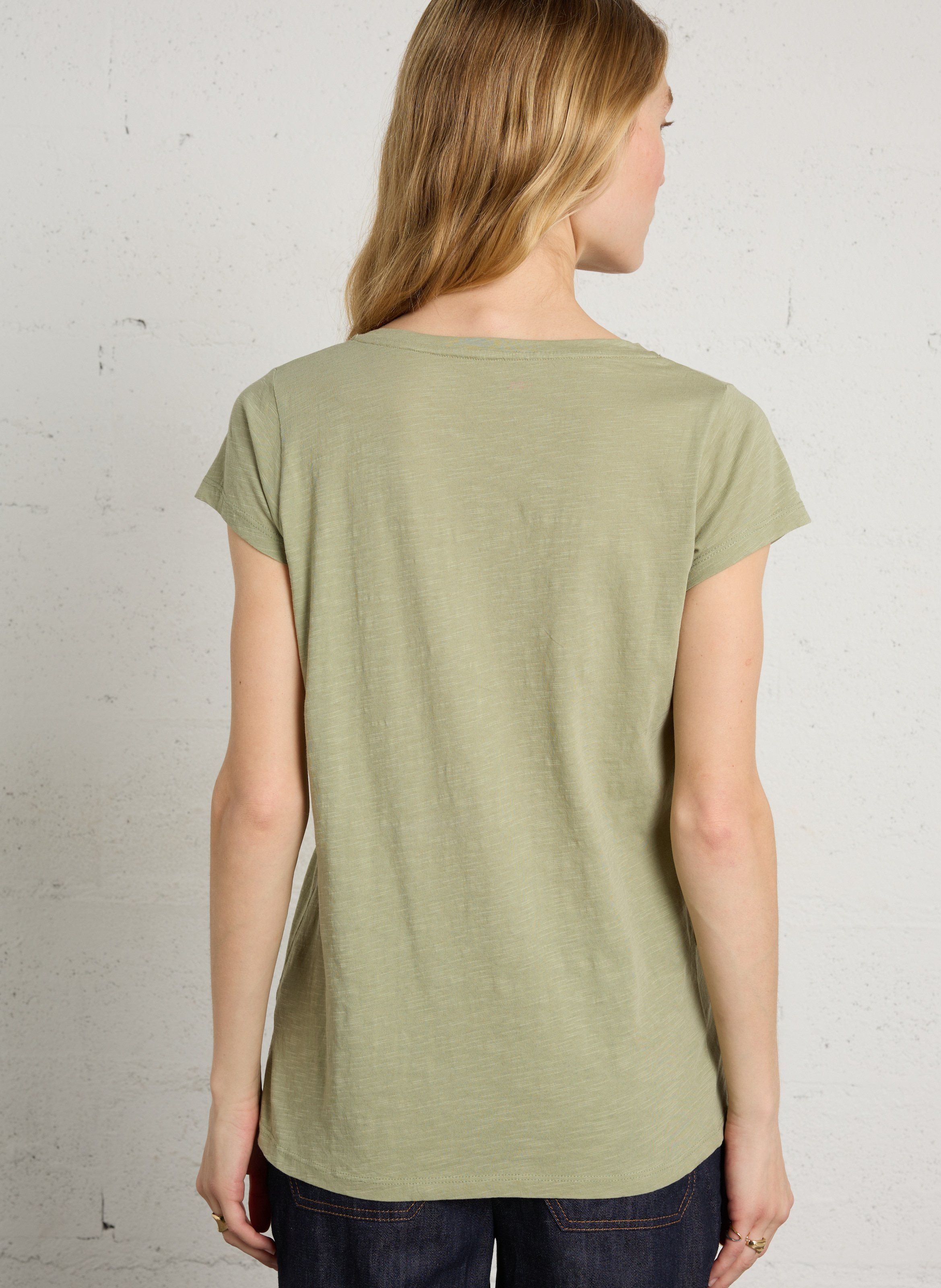 Gerade geschnittenes T-Shirt aus Bio-Baumwolle LEON & HARPER Gelb