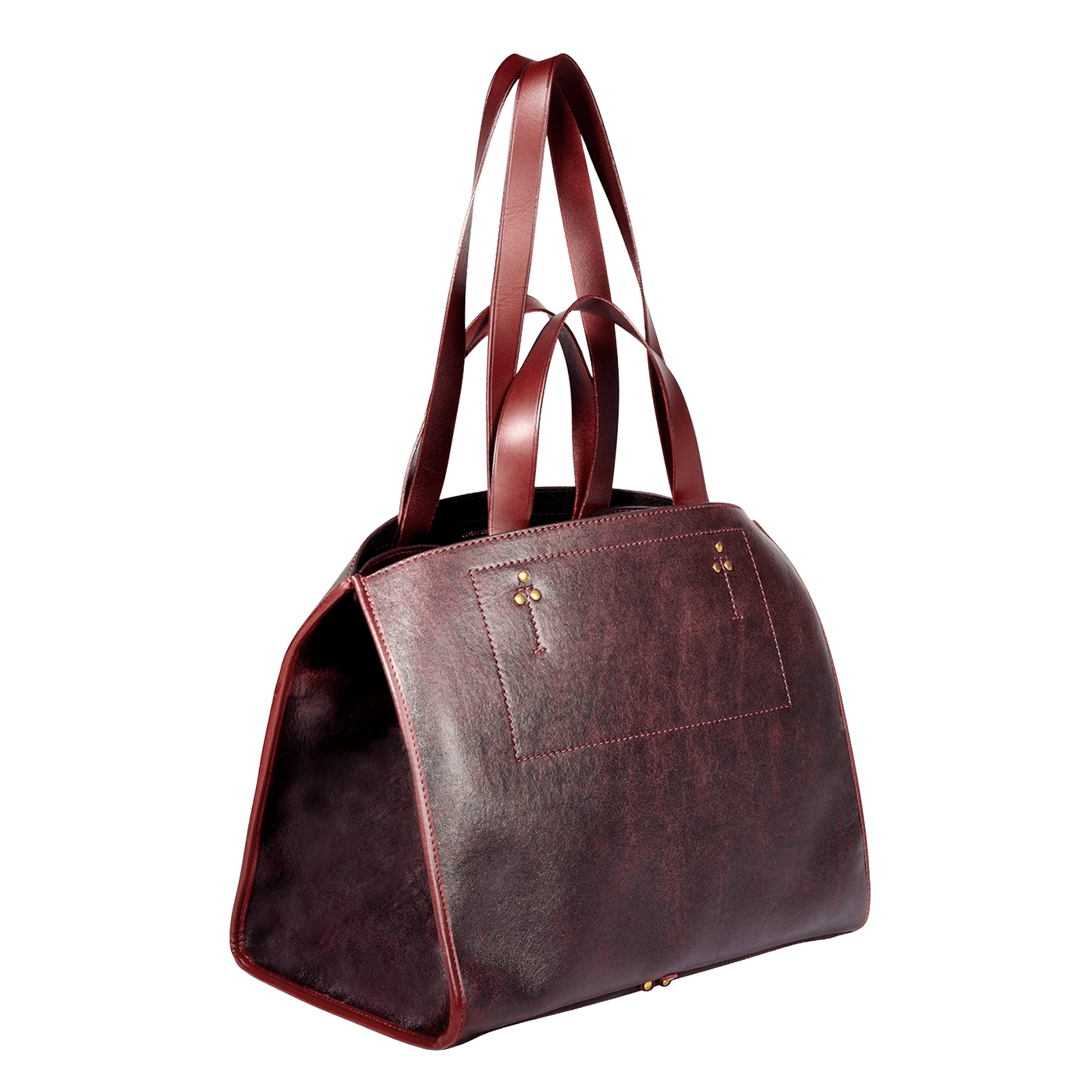 Leather tote bag JEROME DREYFUSS Red