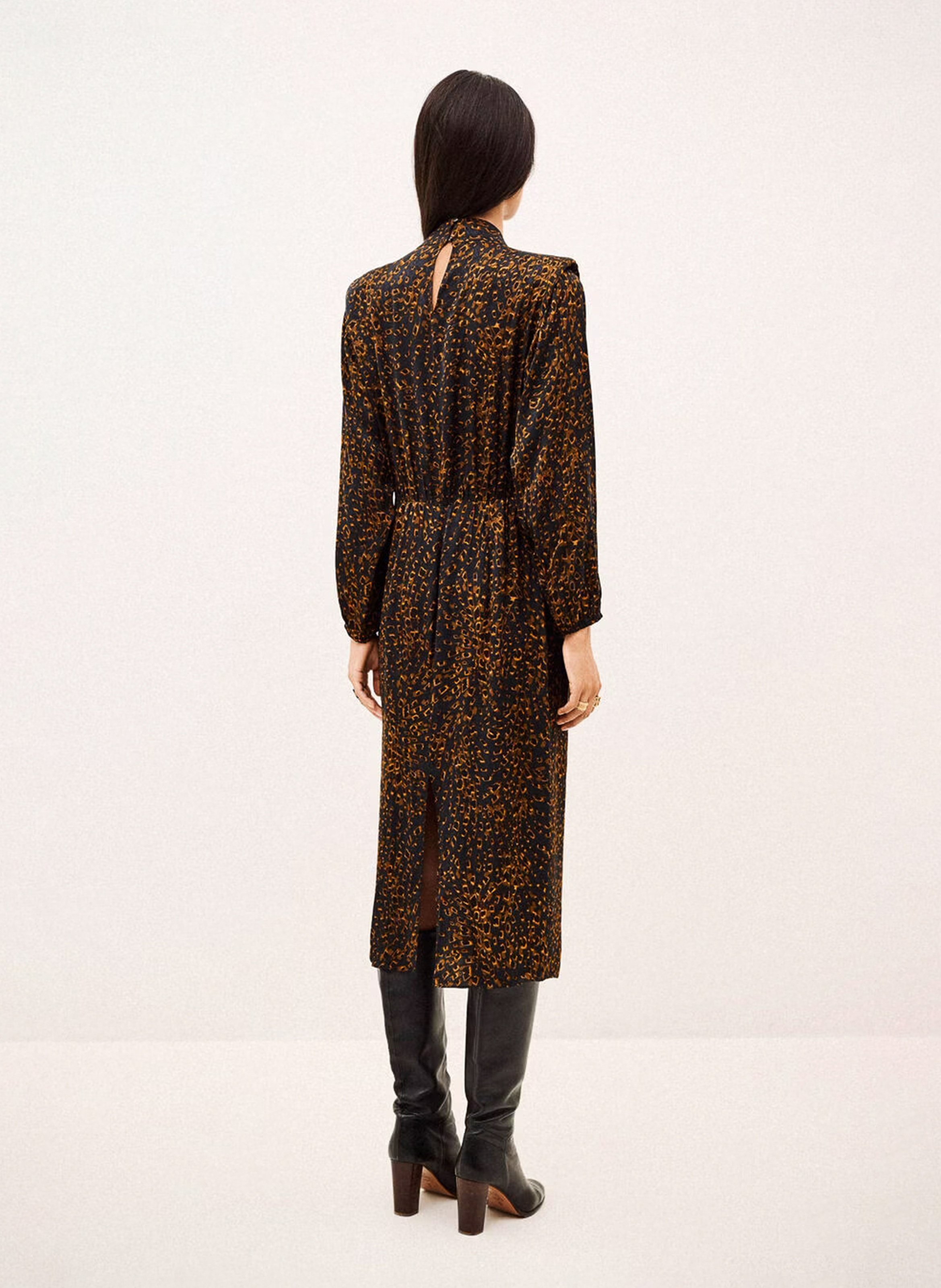 Leopard langes Kleid | Blau BA&SH Damen