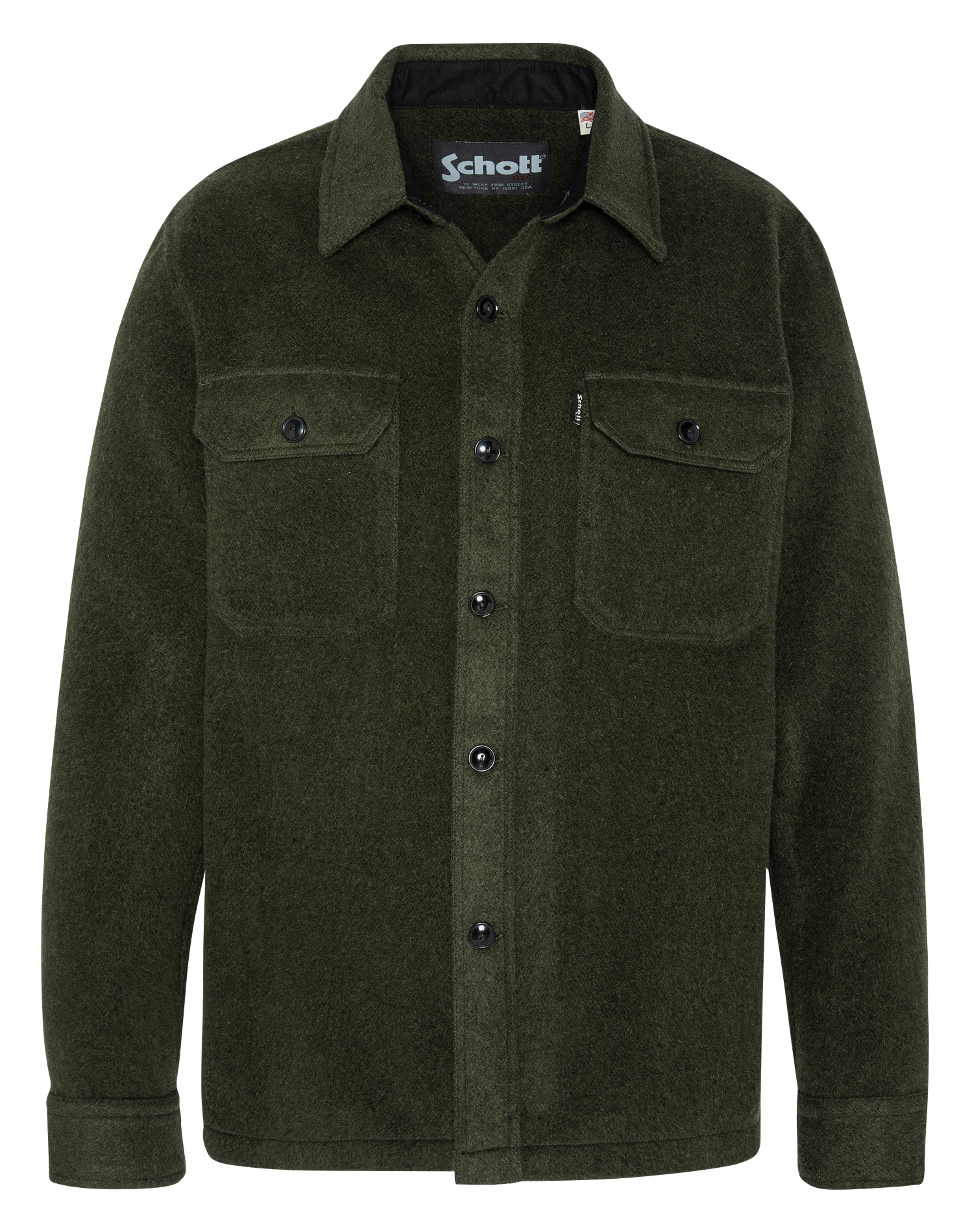 Surchemise col classique SCHOTT Vert