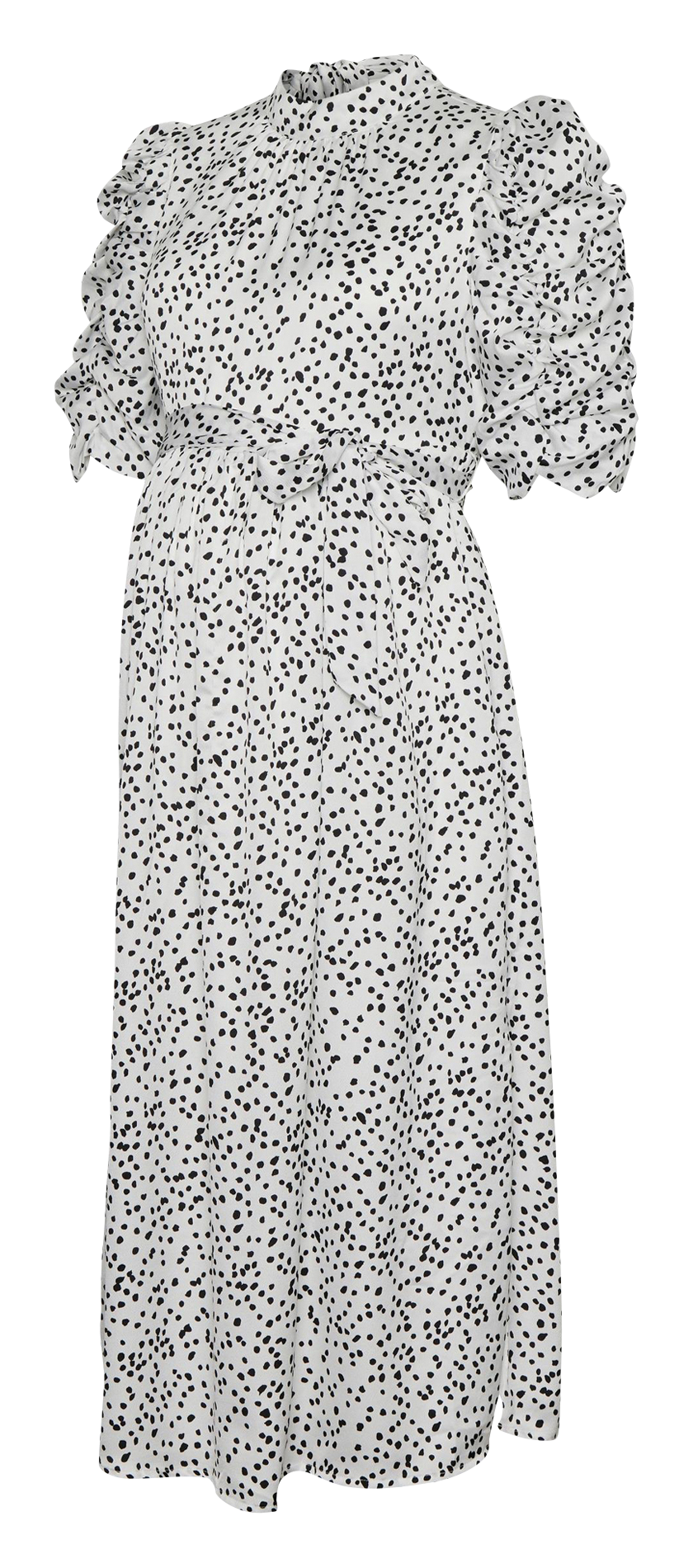 Printed high-neck midi dress MAMALICIOUS Black