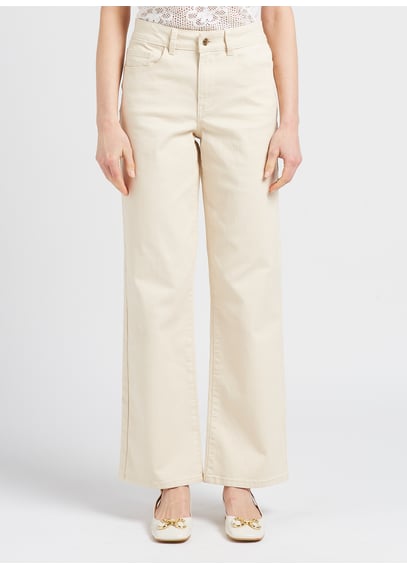 Wide-leg Cotton Jeans Sandshell Object - Women - 23037484-13-0907 TCX ...