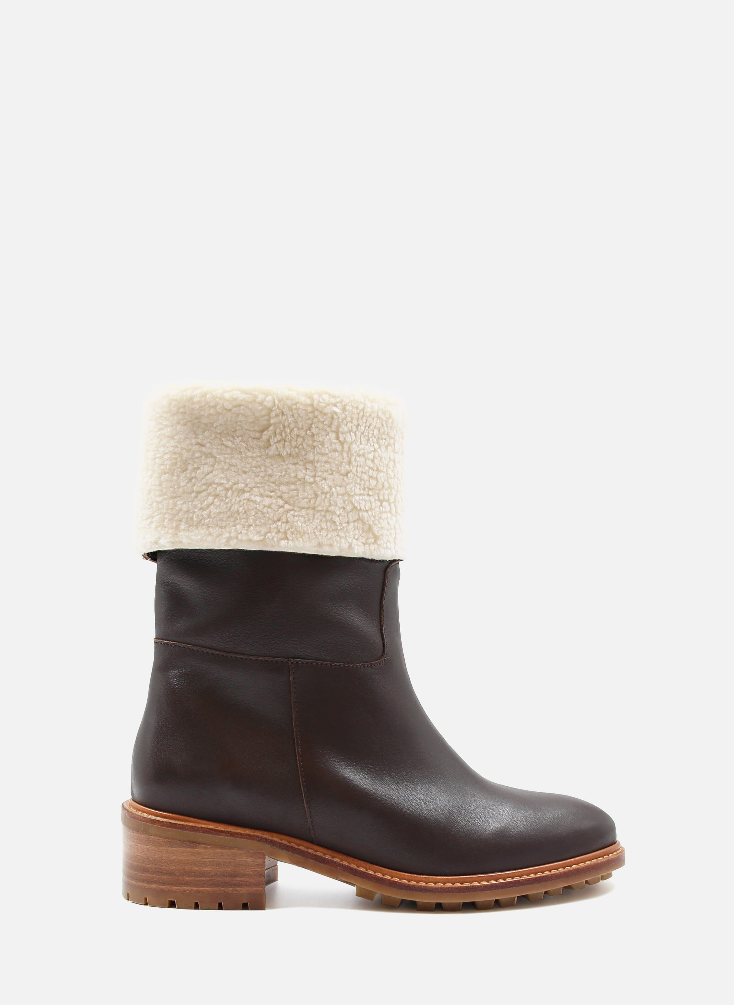 Bottes fourrées outlet cuir