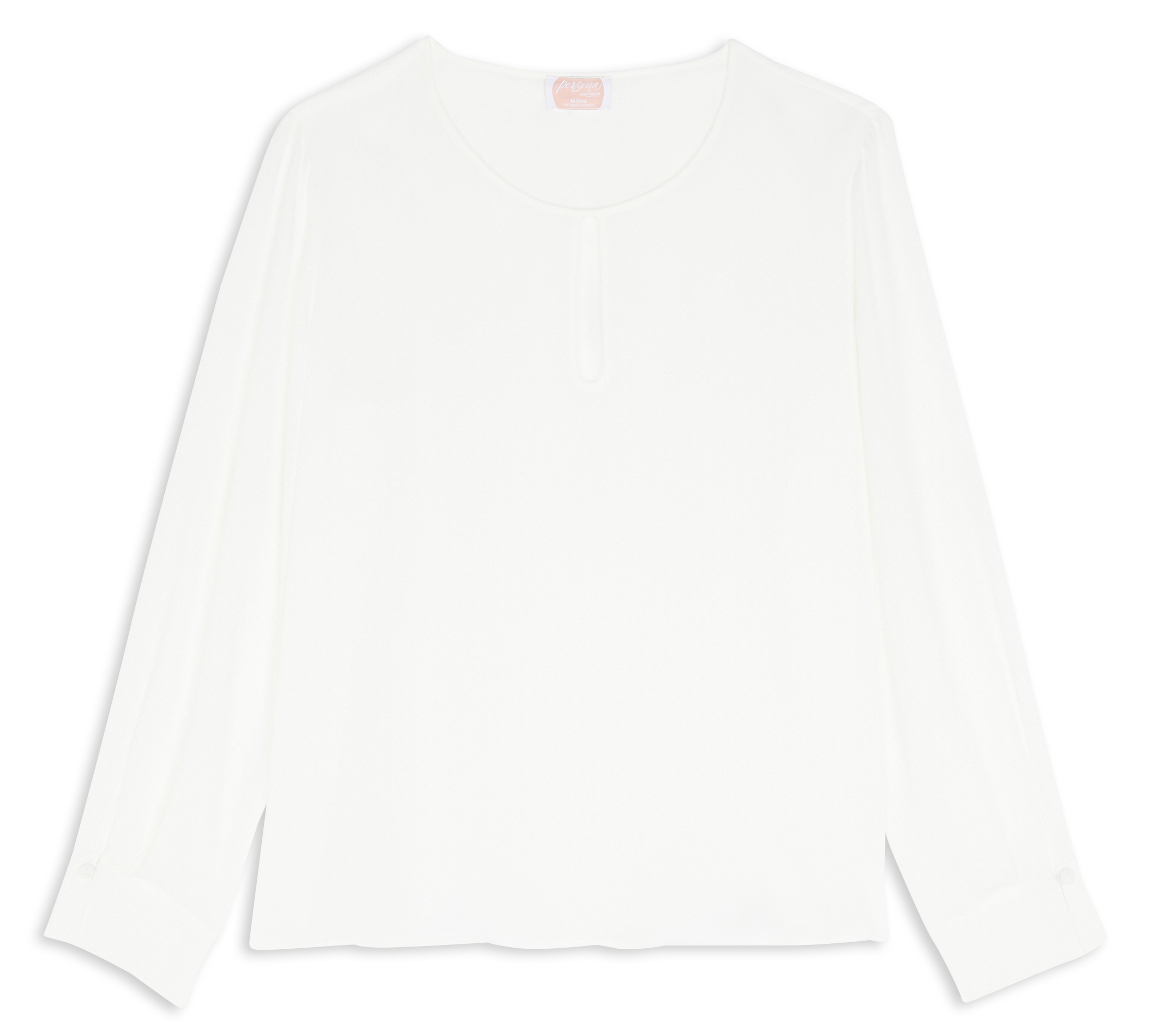 Straight round-neck jacket PERSONA by Marina Rinaldi White