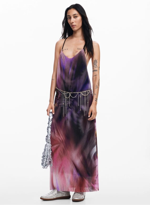 Abito lungo desigual discount