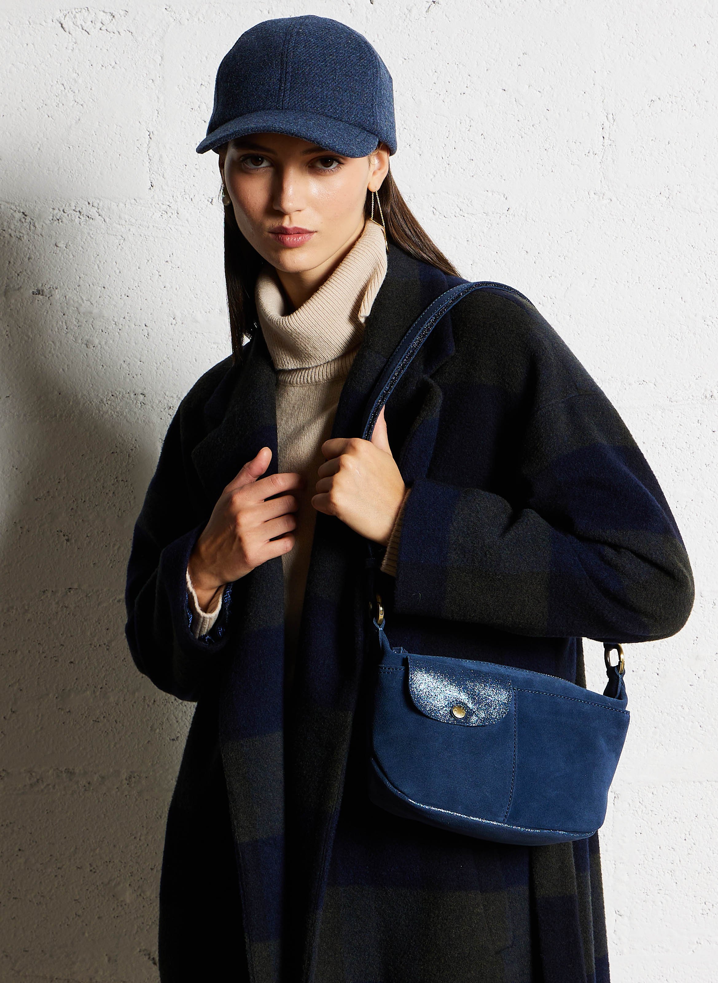 Leren crossbodytas  MILA LOUISE Blauw