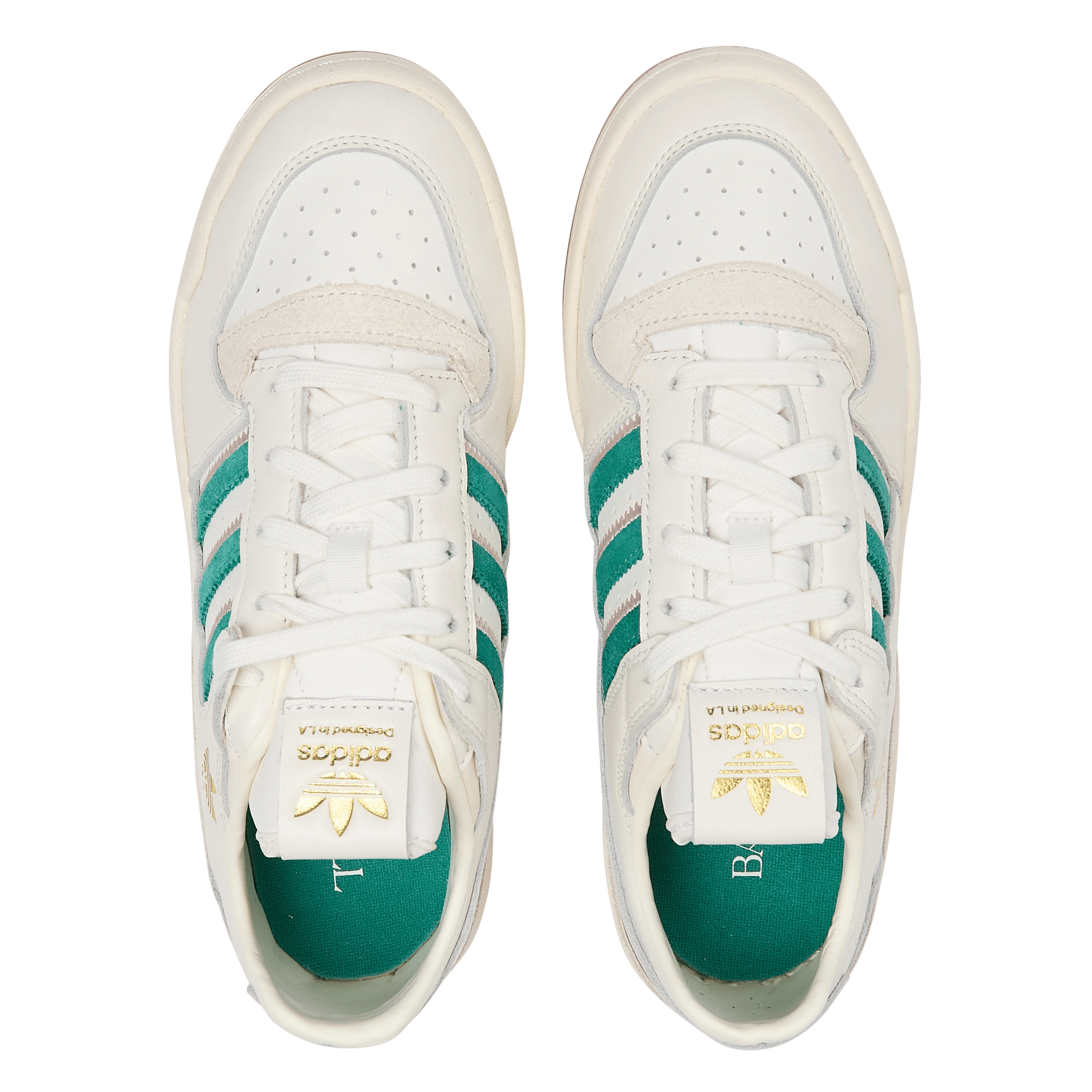 Low Embroidered Sneakers Cloud White-active Green S19-sandy Pink Adidas ...