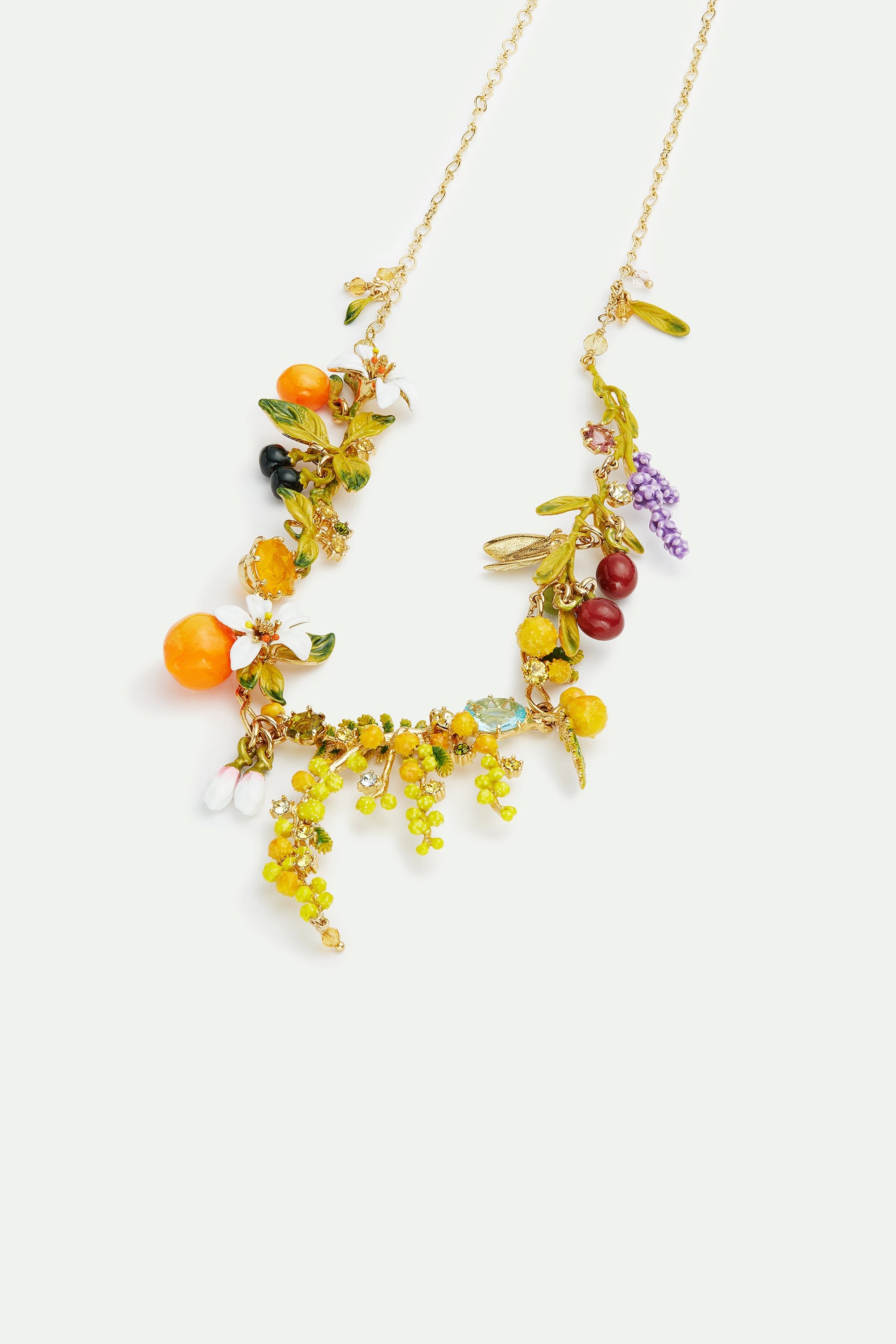 Provence garden bouquet bib necklace LES NEREIDES Multicolored