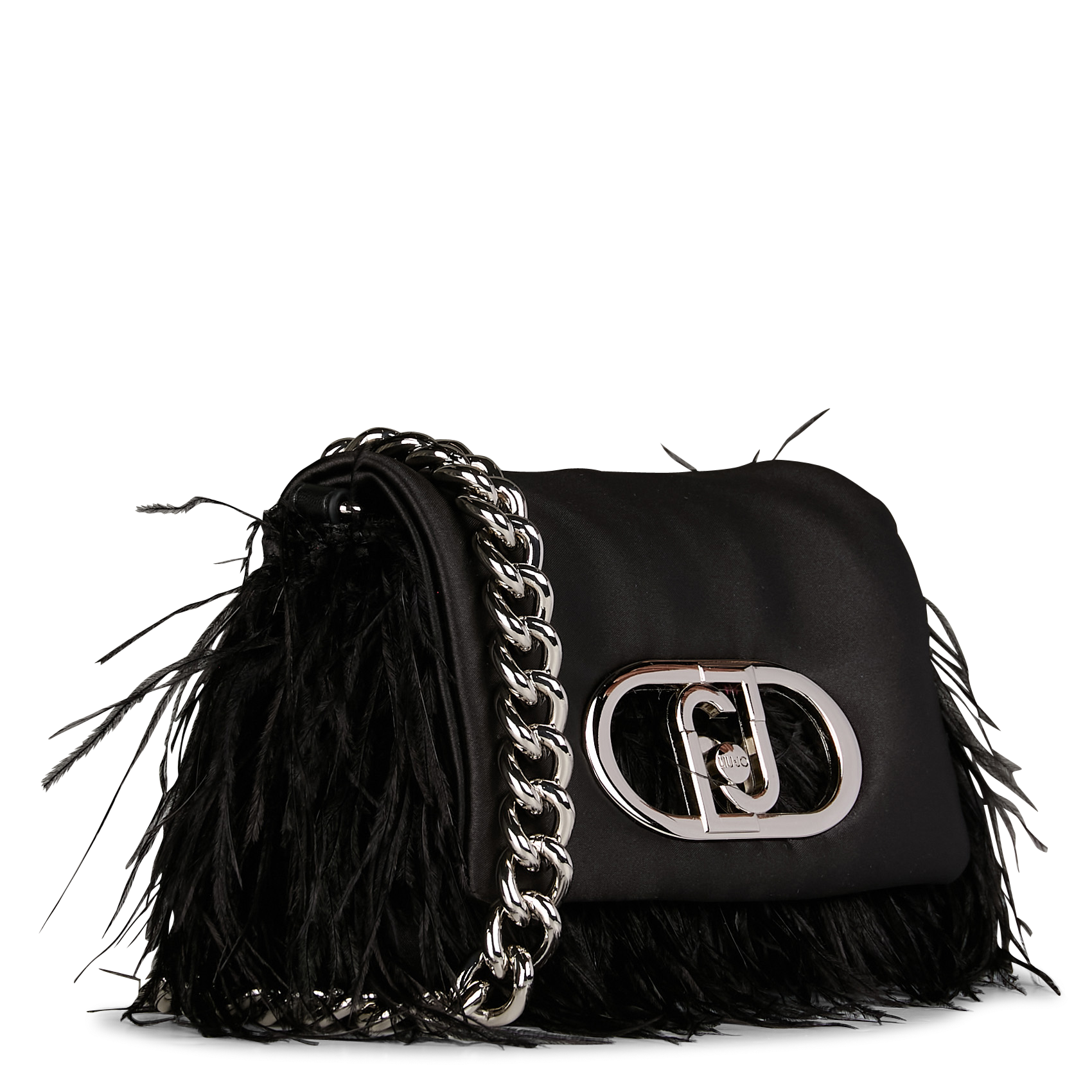 Sac porté épaule avec plume  LIU JO Noir