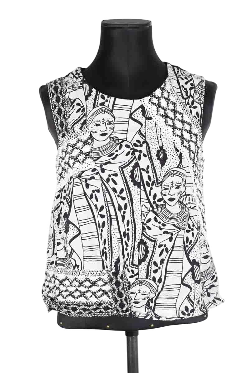 Sleeveless cotton top BIMBA Y LOLA - Seconde main White