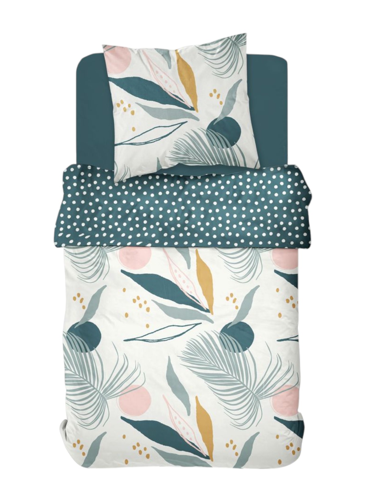 Printed cotton bed set TODAY LINGE DE MAISON White