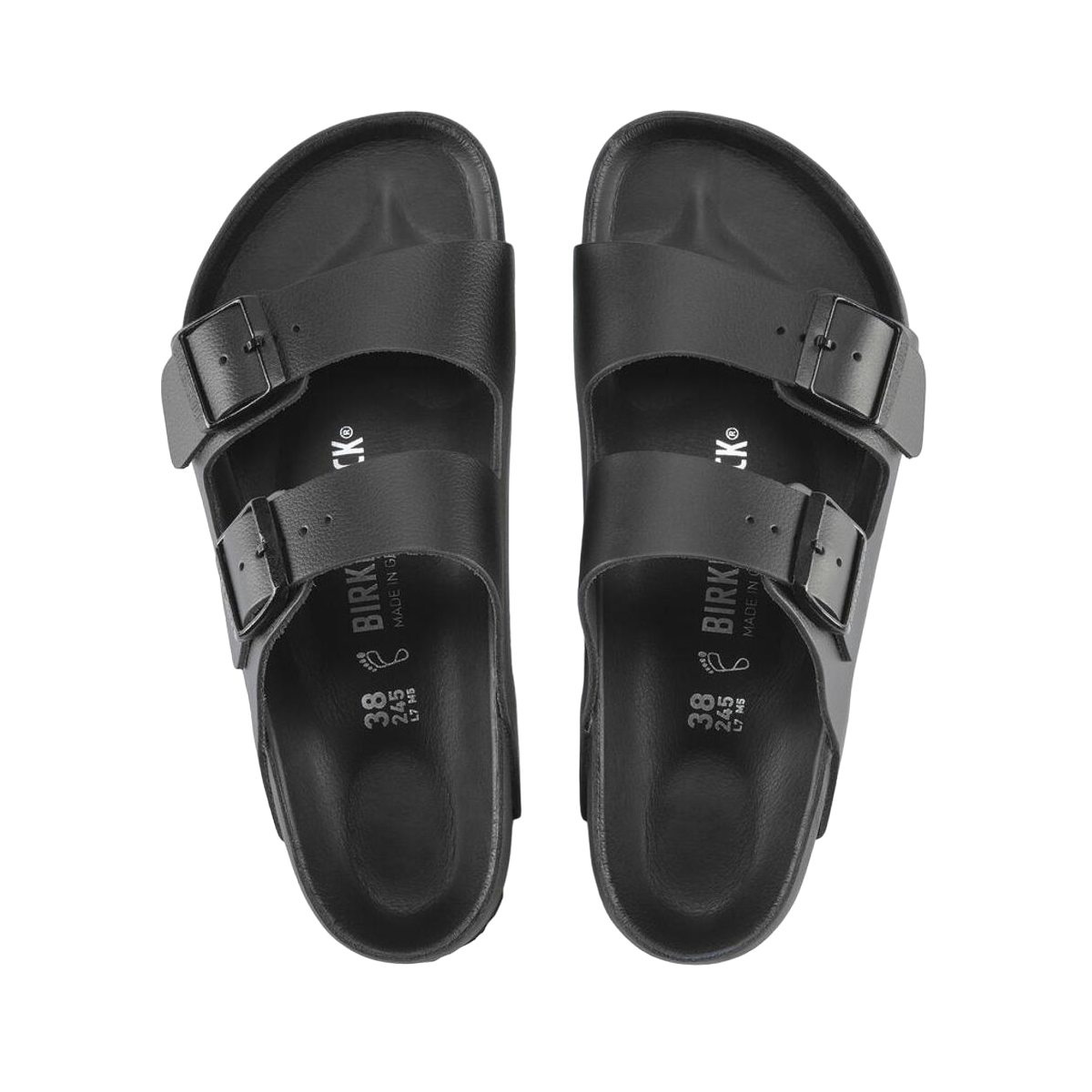 Faux leather sandals BIRKENSTOCK Black
