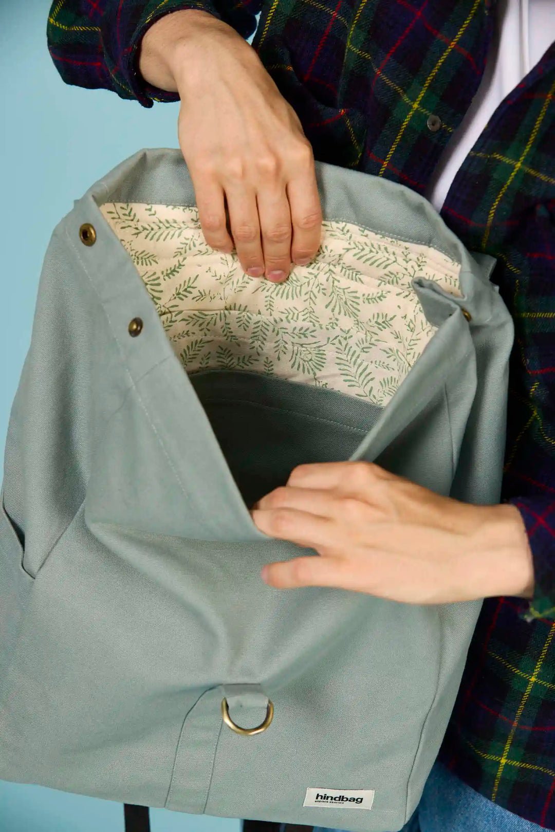 Cotton backpack HINDBAG Green