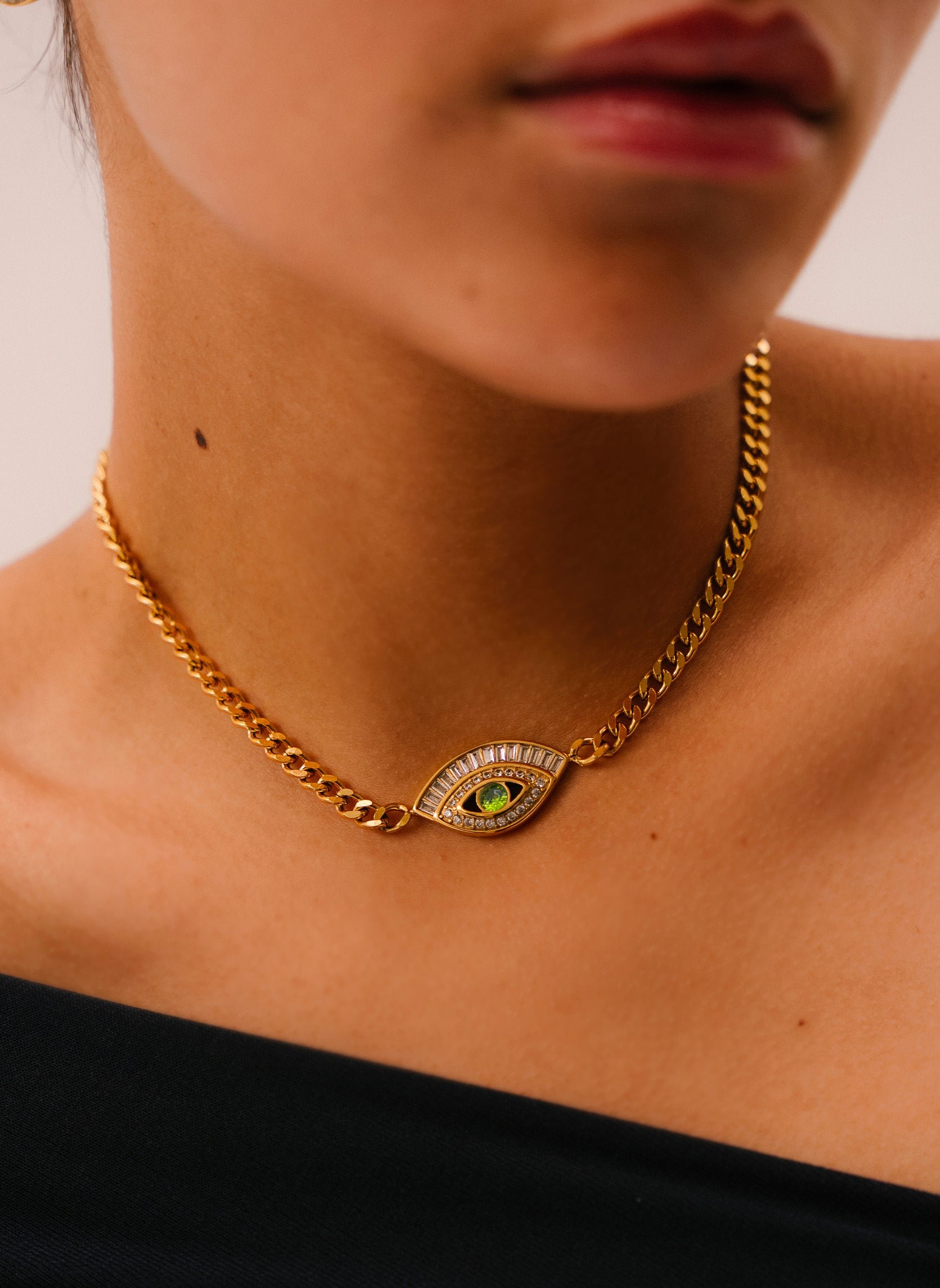 Seth chain necklace AEC Paris Green