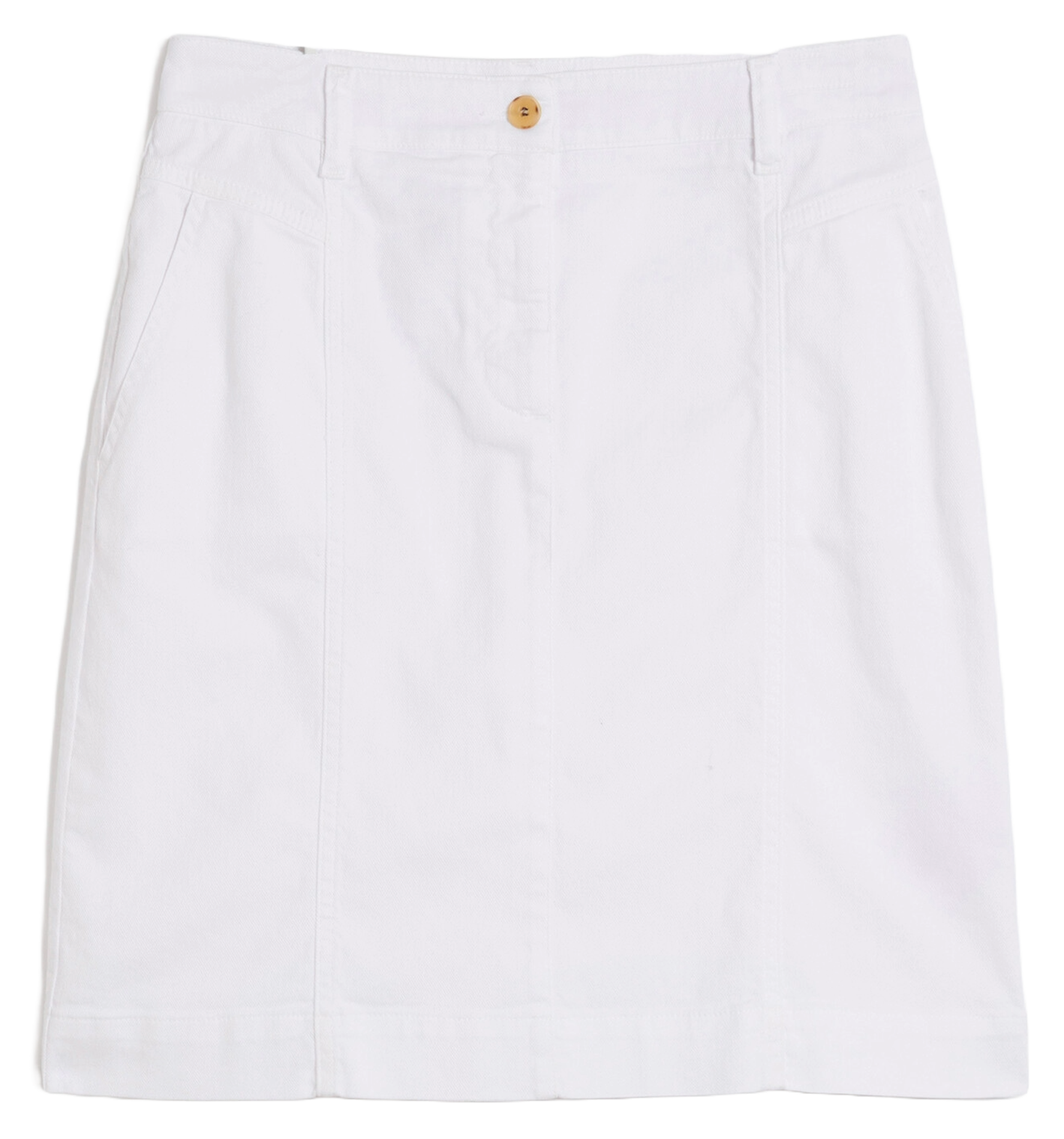 Denim pencil skirt CAROLL White