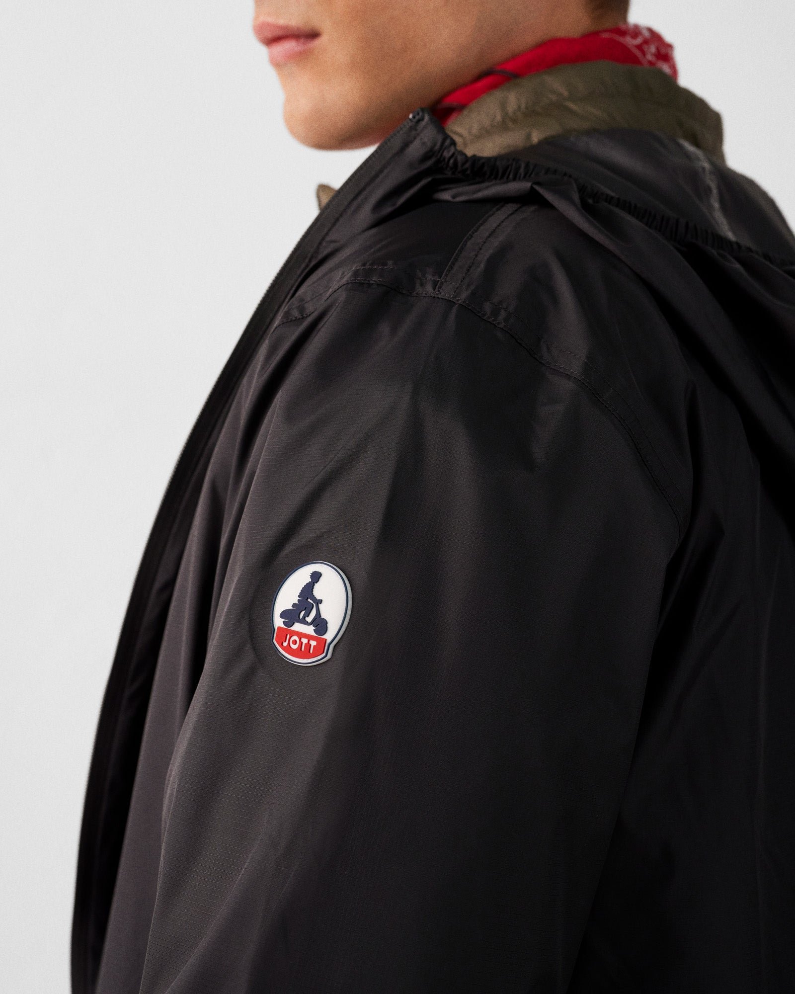 Long packable hooded raincoat Oban JOTT Black