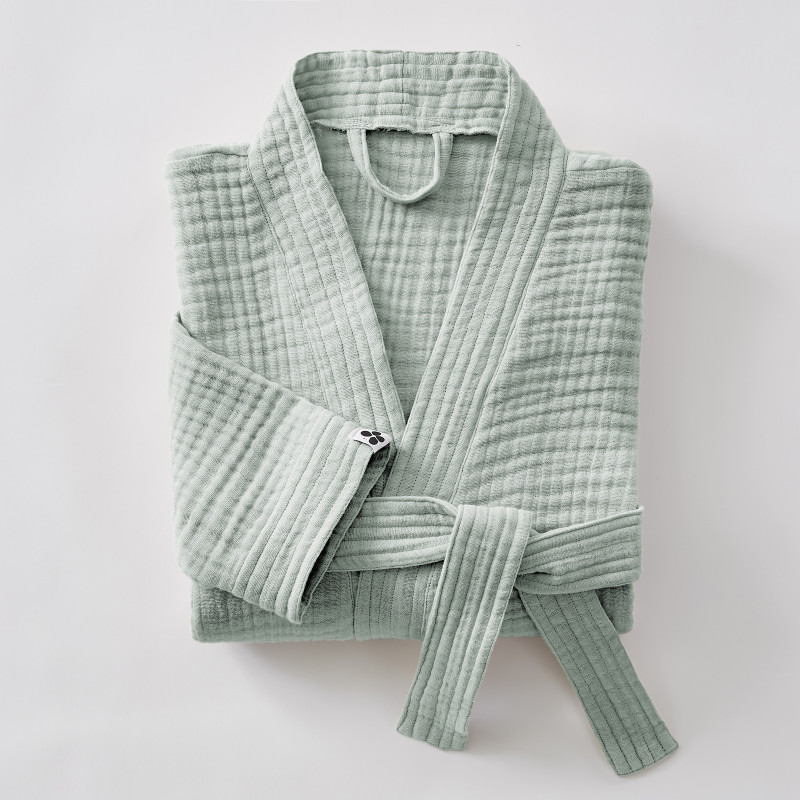 Peignoir kimono mixte gaze de coton unie gaïa L'EFFET PAPILLON