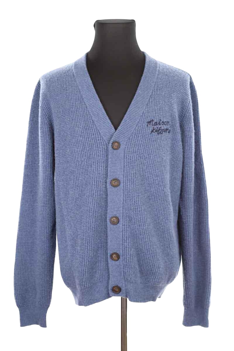 Dual material cardigan MAISON KITSUNÉ - Seconde main Blue