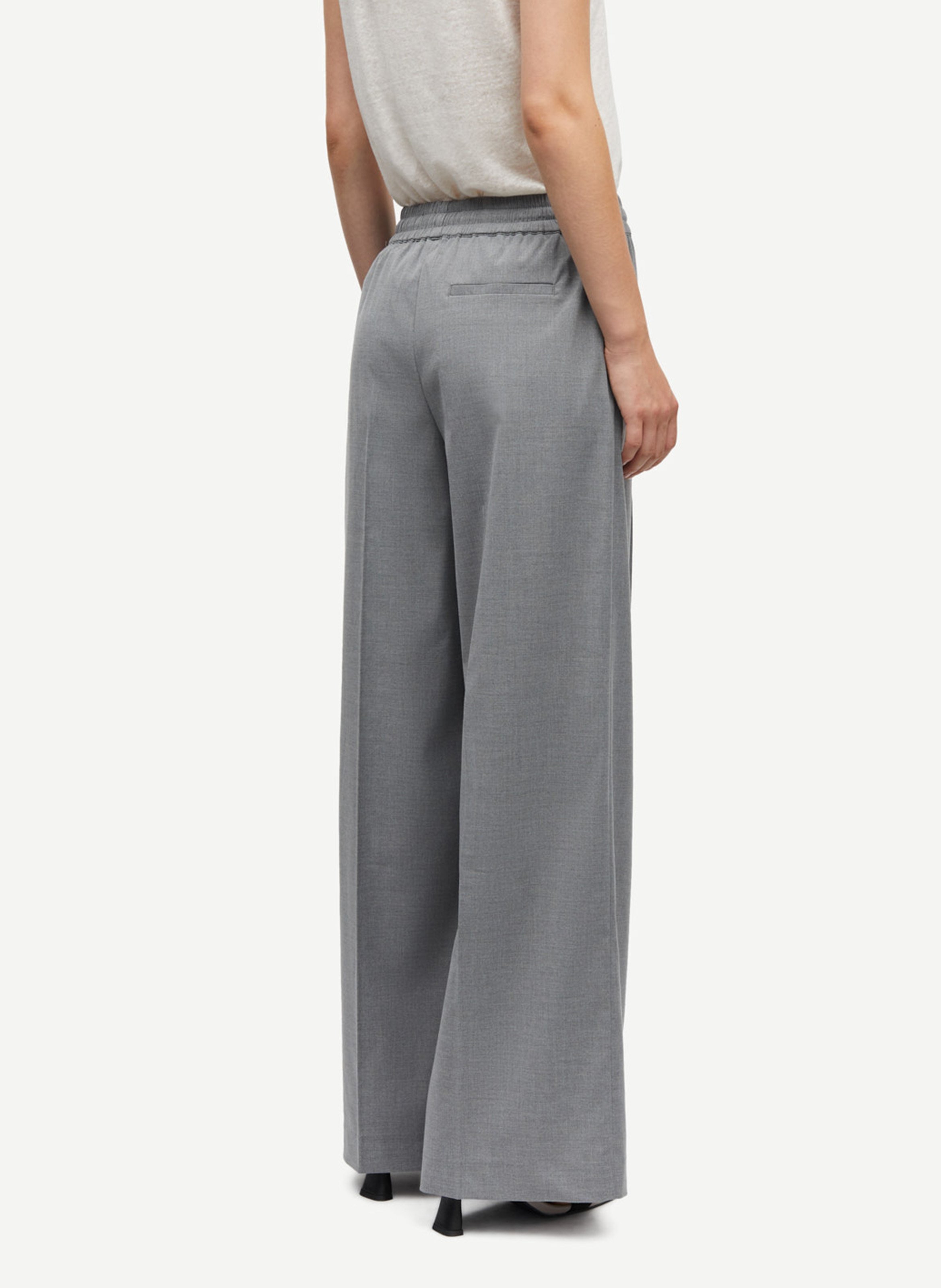 Pantalon large à plis SAMSOE SAMSOE Argent