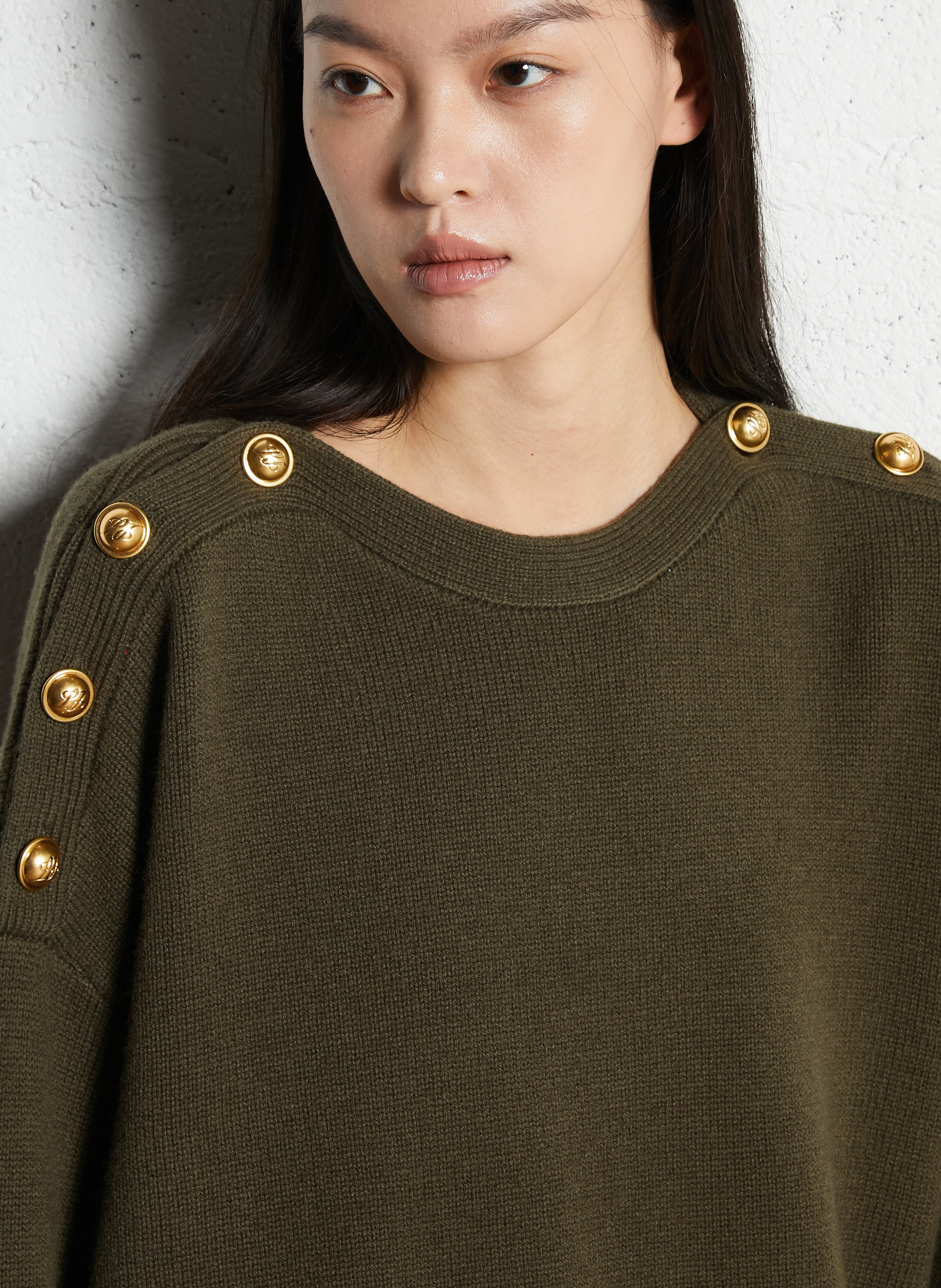 Oversize-Pullover aus Wolle LAURENCE BRAS Grun