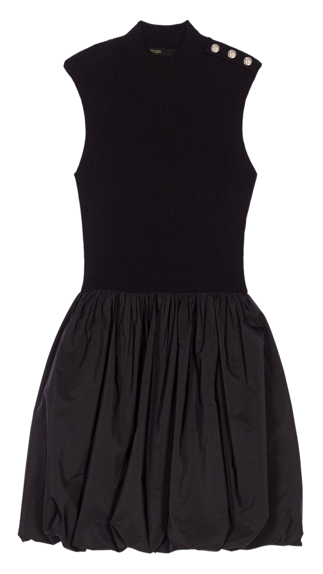 Short dress with high collar MAJE Black